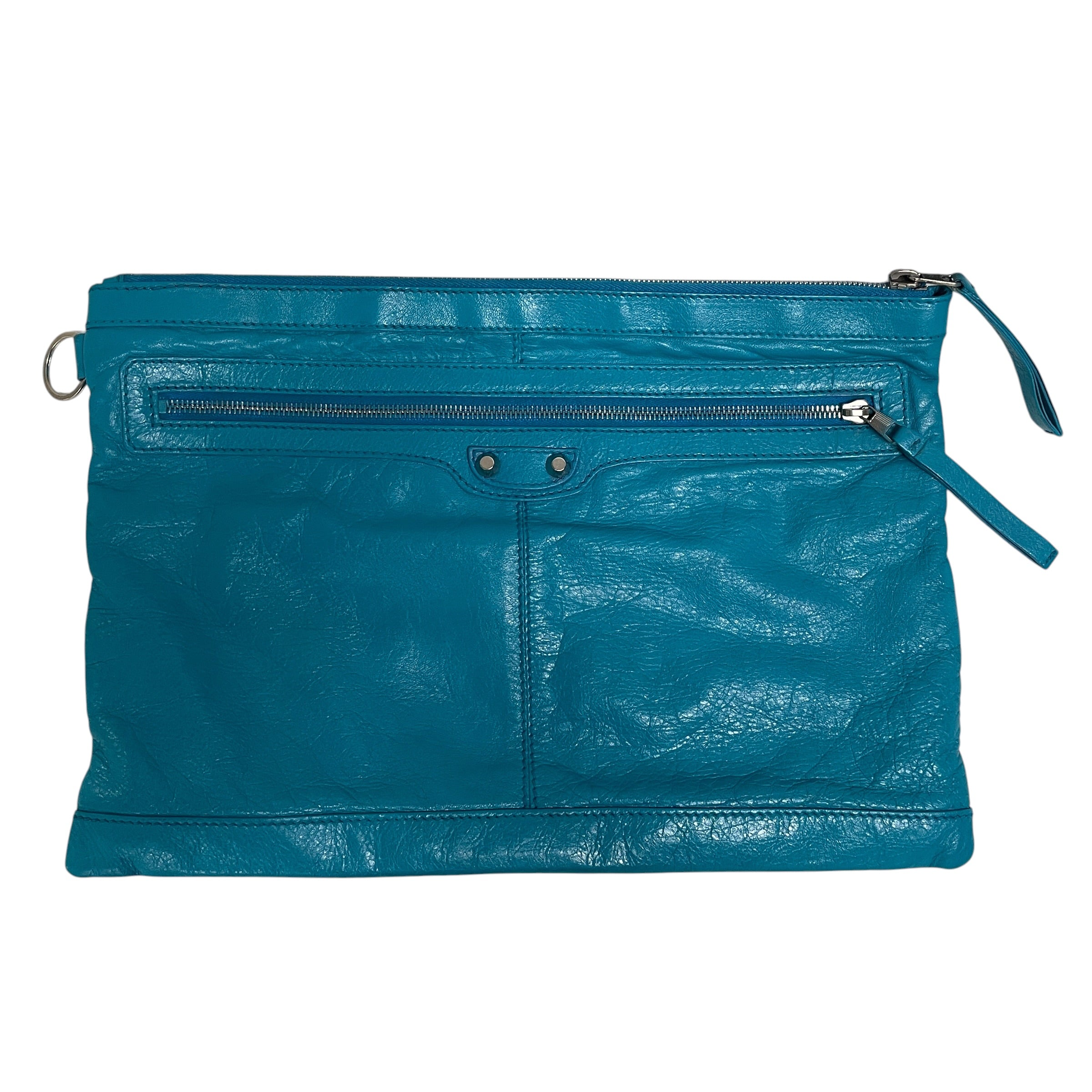 BALENCIAGA/Clutch Bag/Leather/BLU/CLUTCH MOTORCROSS view 1