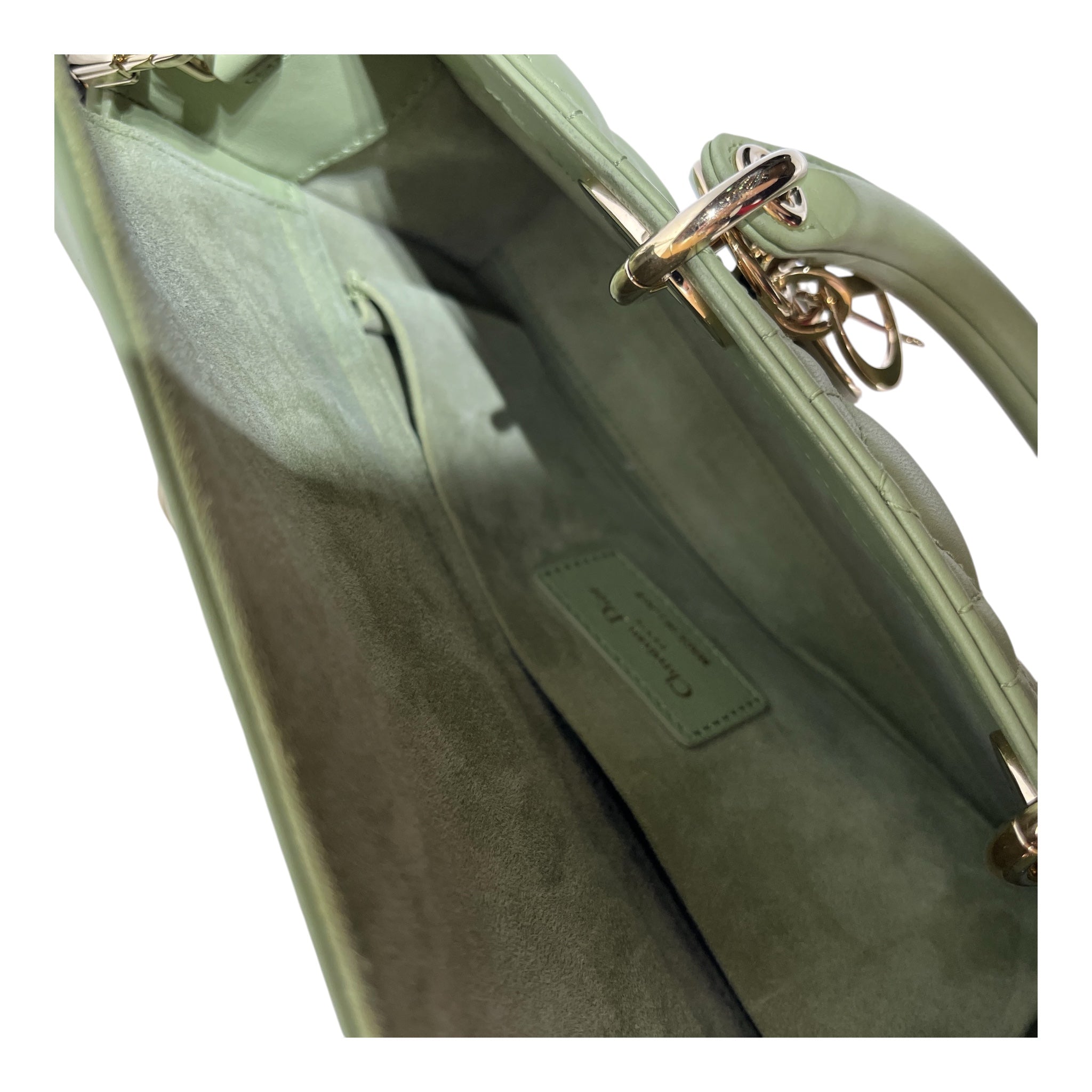 Christian Dior/Clutch Bag/GRN/SAGE MEDIUM CANNAGE view 7