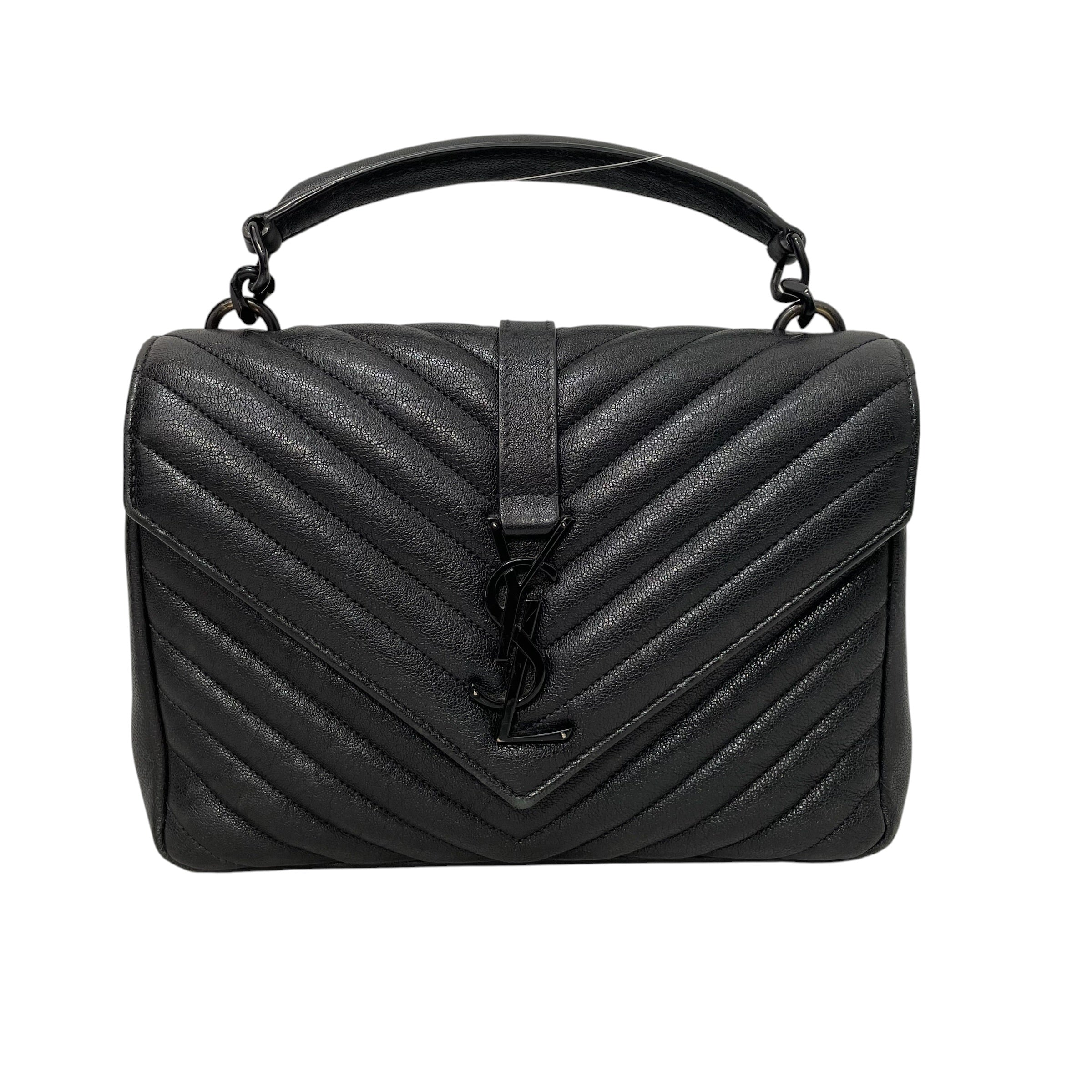 YVES SAINT LAURENT/Cross Body Bag/Leather/BLK/MEDIUM COLLEGE BAG view 1