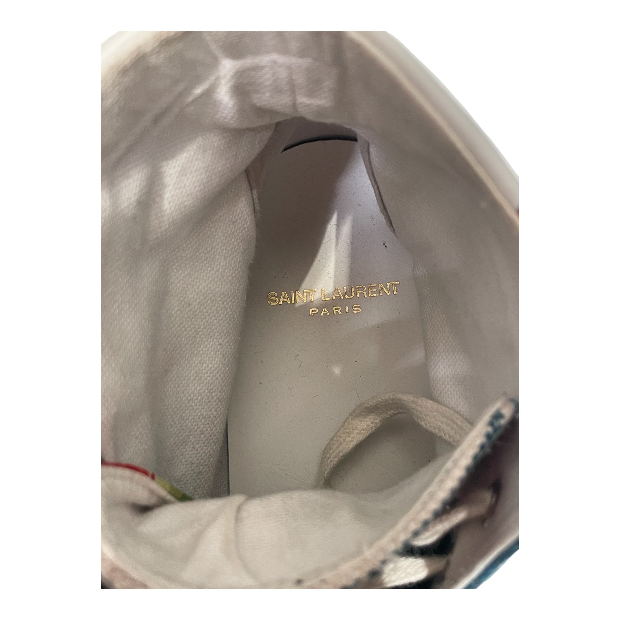SAINT LAURENT/Hi-Sneakers/Stripe/MLT/Distressed Mexican Jacquard view 3