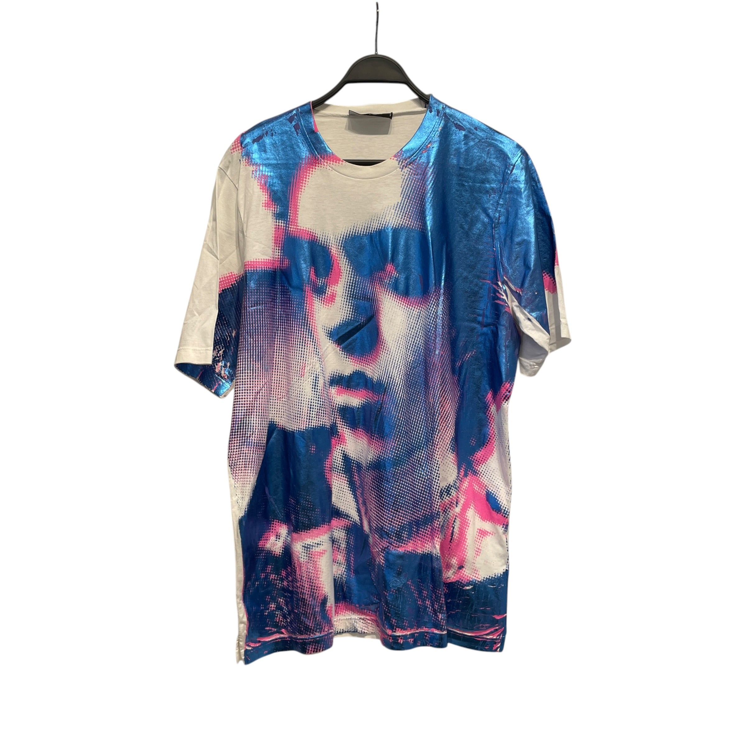 DSQUARED2/T-Shirt/L/Cotton/WHT/Graphic/BLUE/PINK/MAN/ view 1
