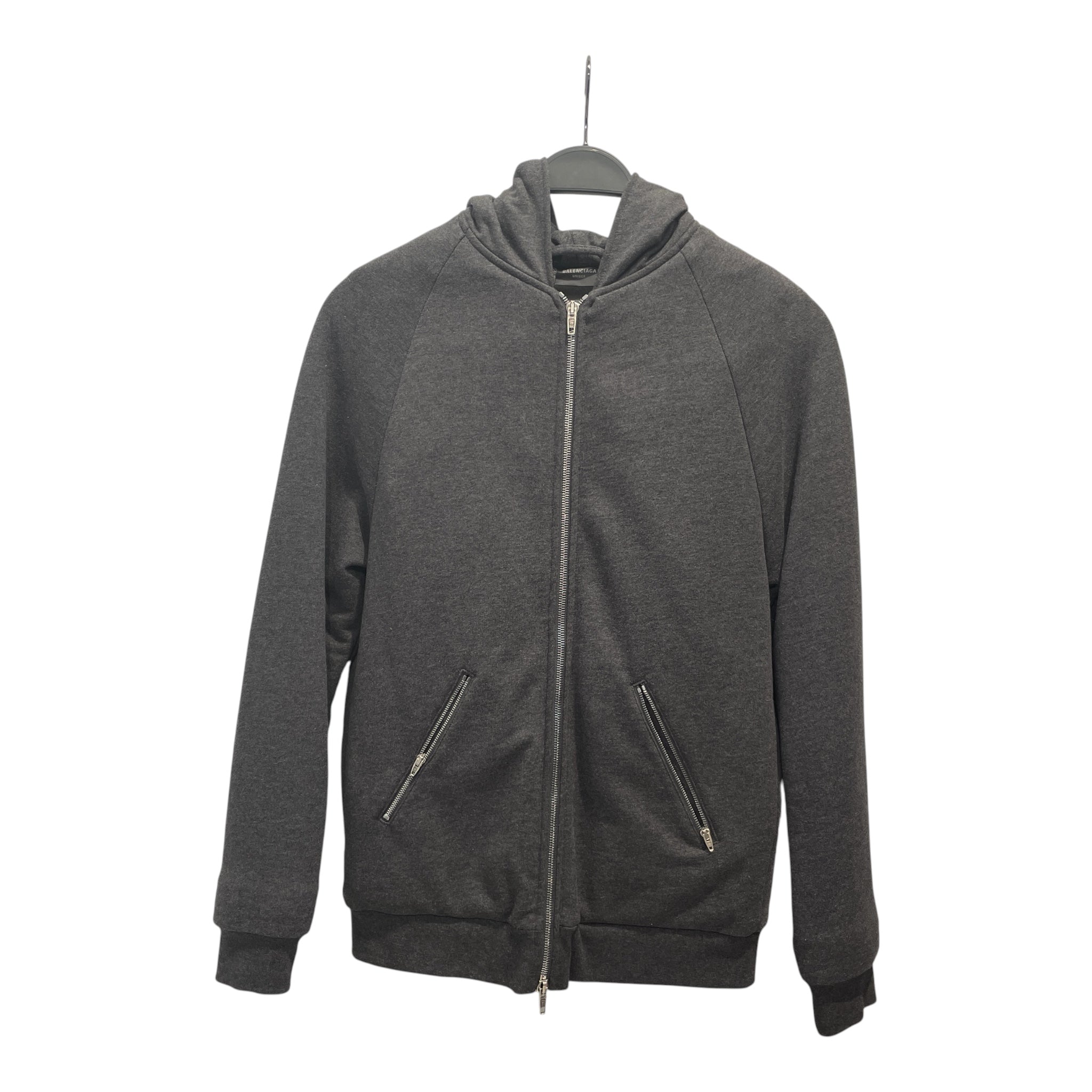 BALENCIAGA/Zip Up Hoodie/S/Cotton/GRY/2023 UNISEX INFLATE HOODIE view 1