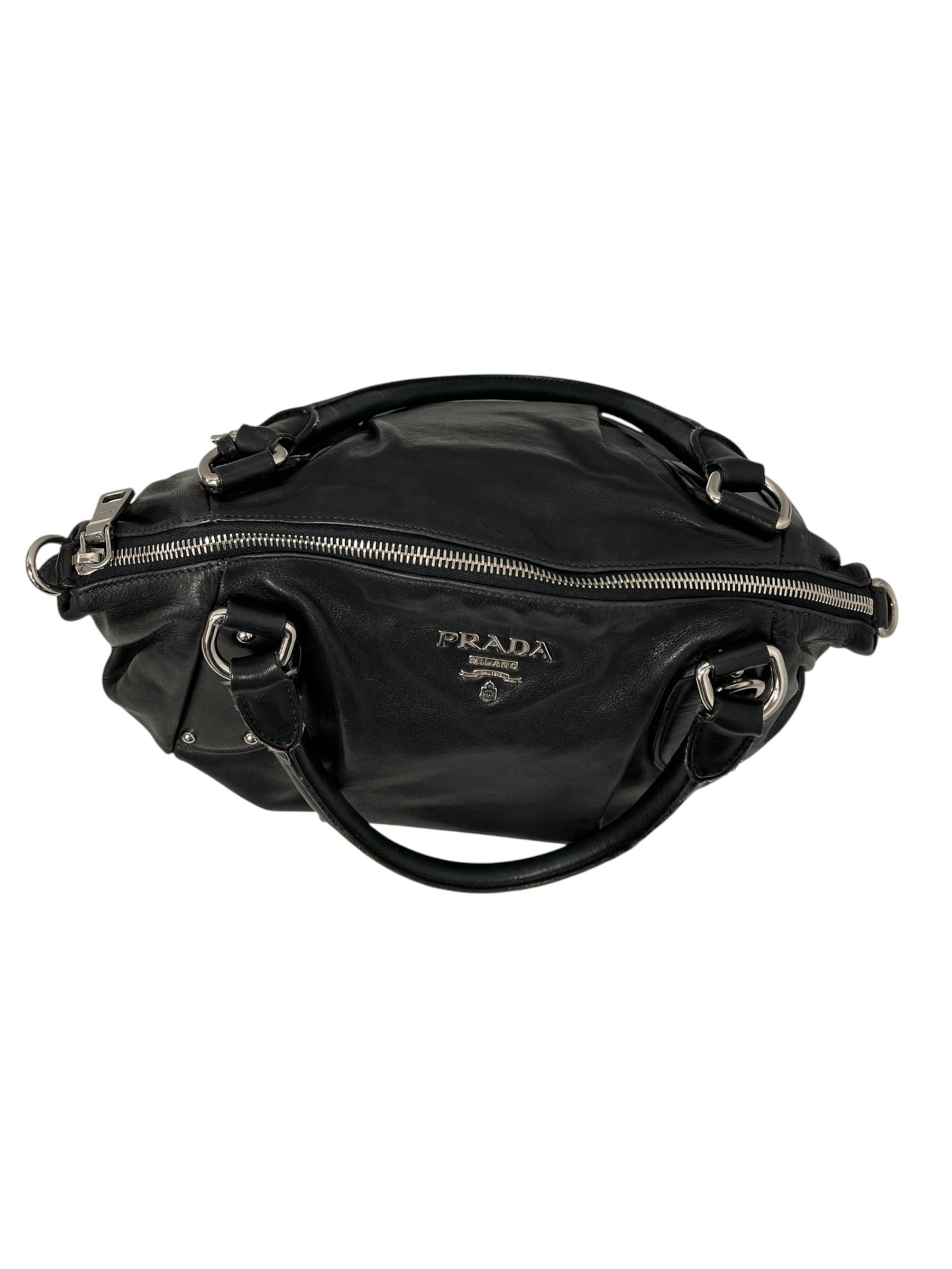 PRADA/Bag/Leather/BLK/LEATHER BOWLER BAG view 9