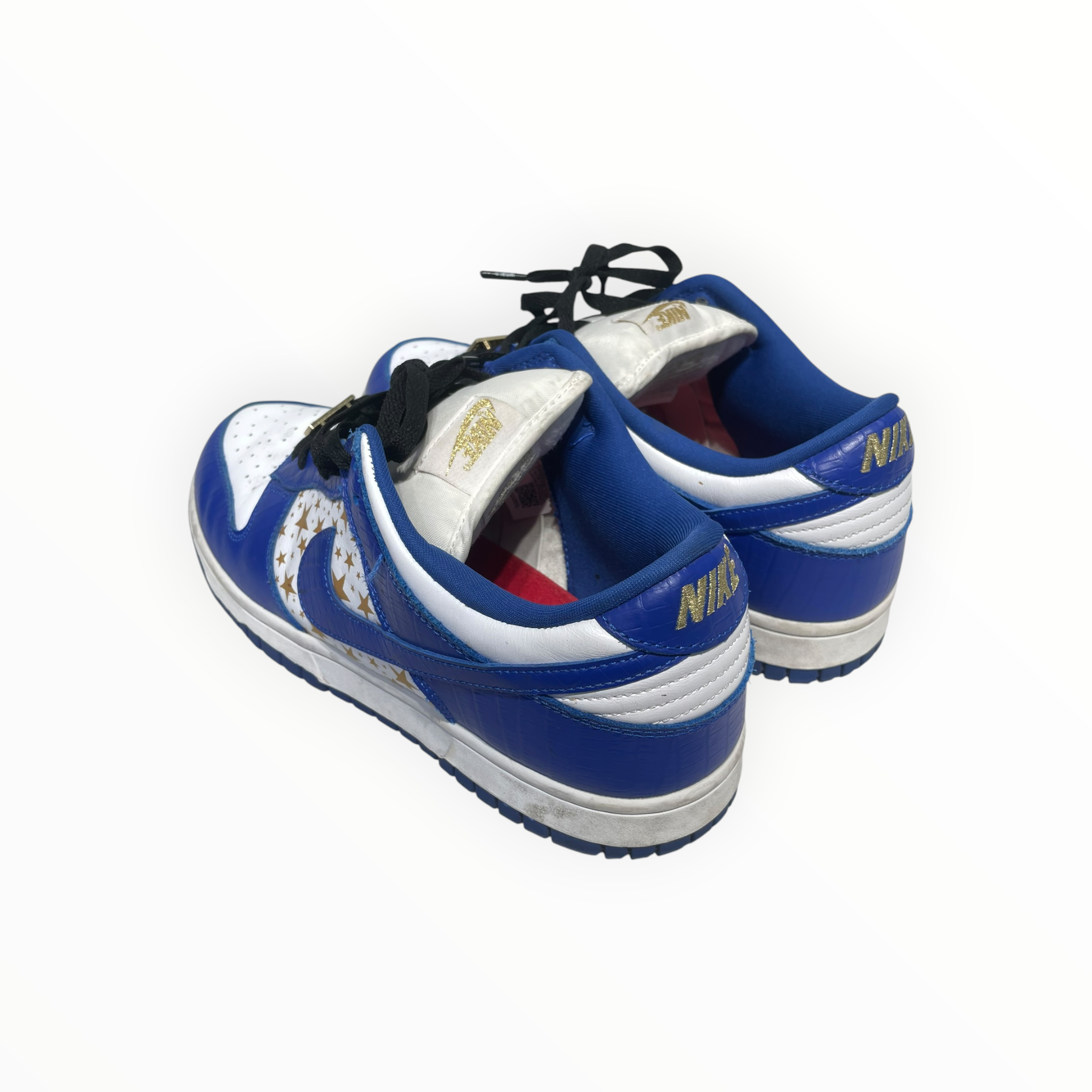 NIKE SB/Supreme/Hi-Sneakers/US 13/Cotton/WHT/Nike Blue Stars view 2