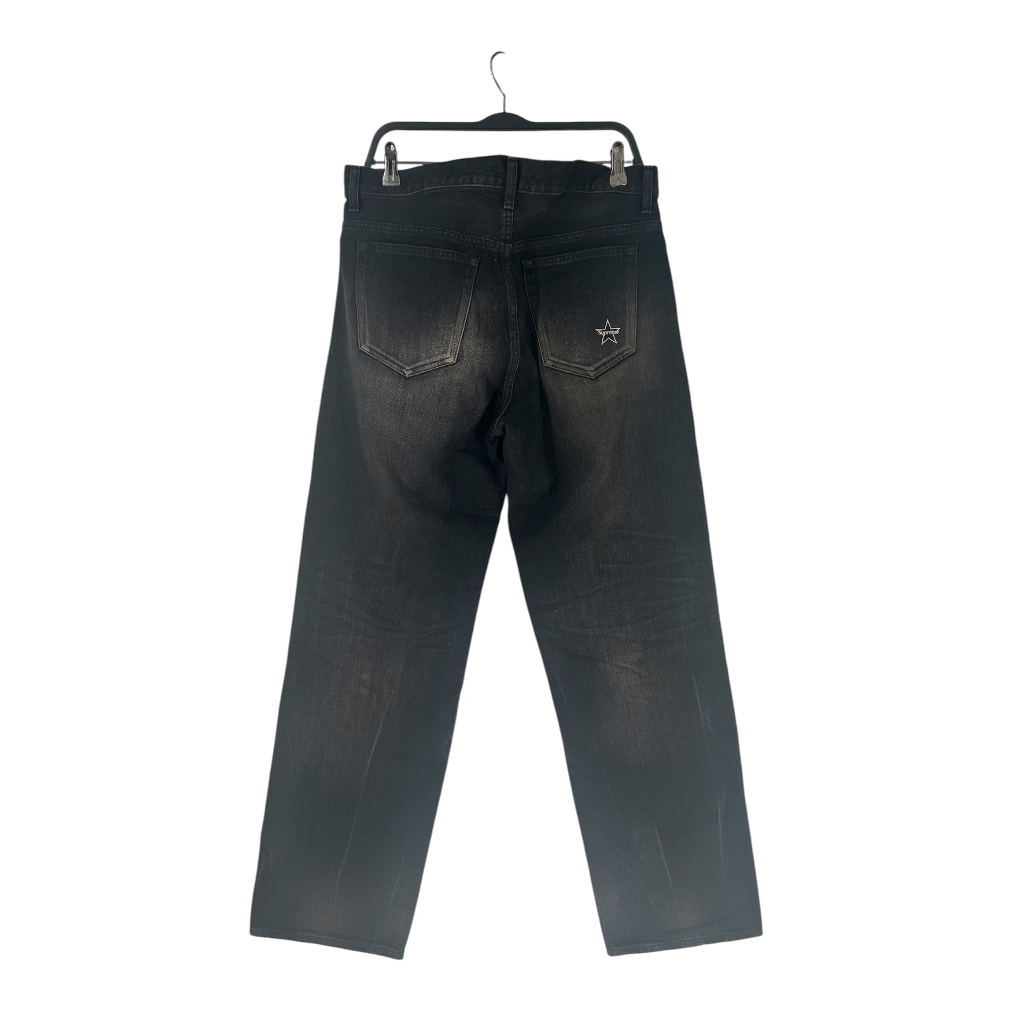 Supreme/Straight Pants/32/Denim/BLK/FADED STAR PATCH ON BACK view 2