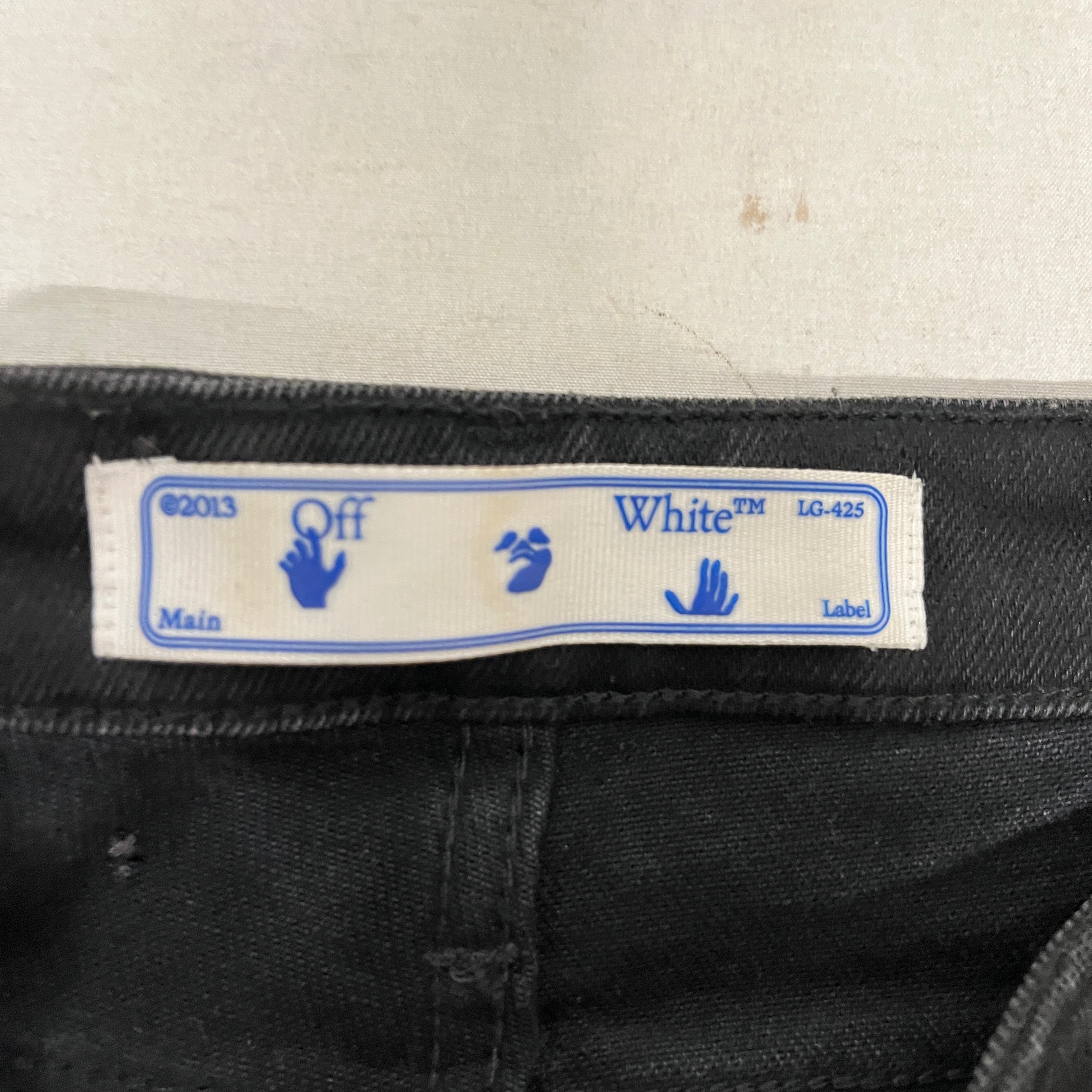 OFF-WHITE/Skinny Pants/25/Denim/BLK/WHT TXT/BLK BACK TAB view 3