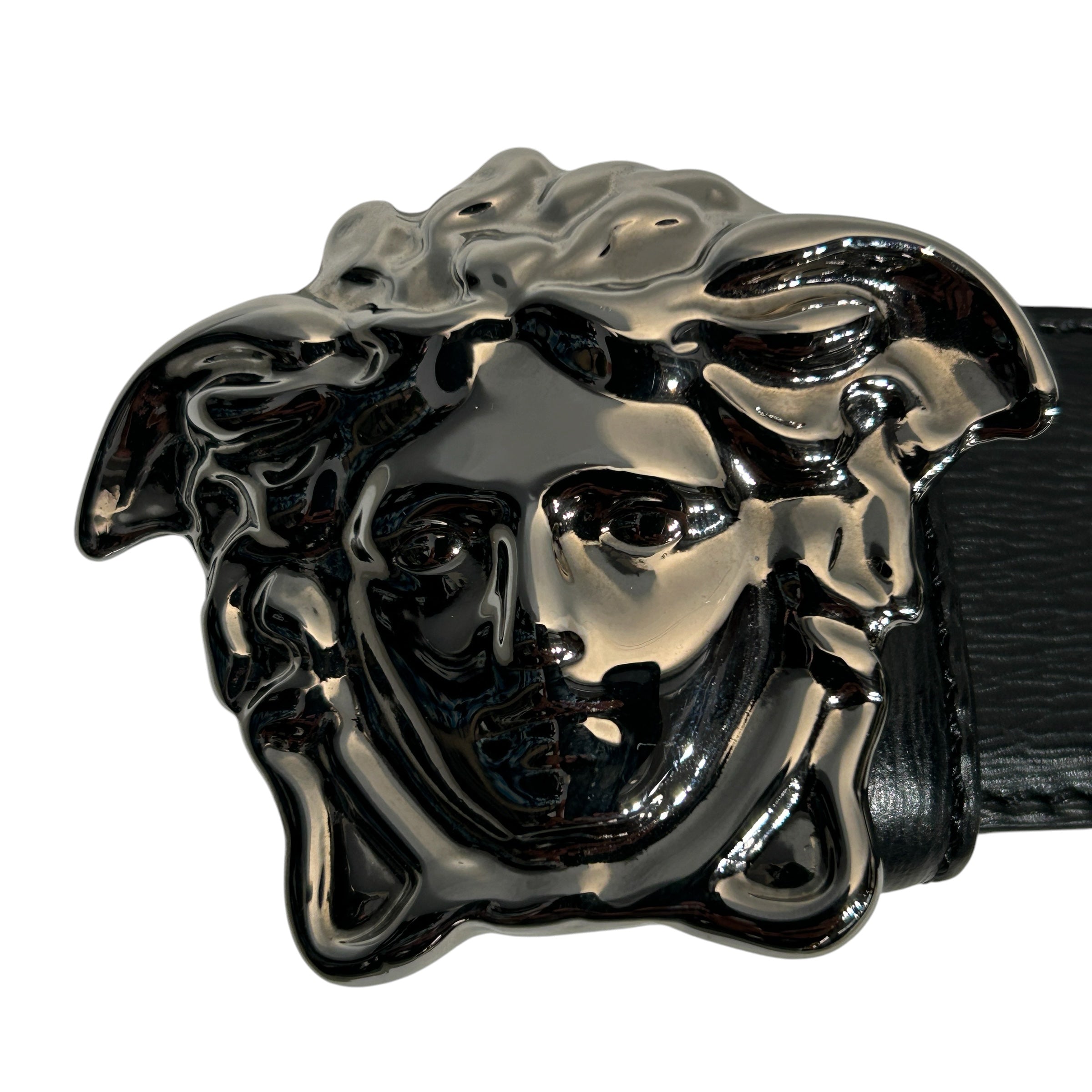 VERSACE/Belt/Leather/BLK/M's/44 LA MEDUSA SILVER view 3