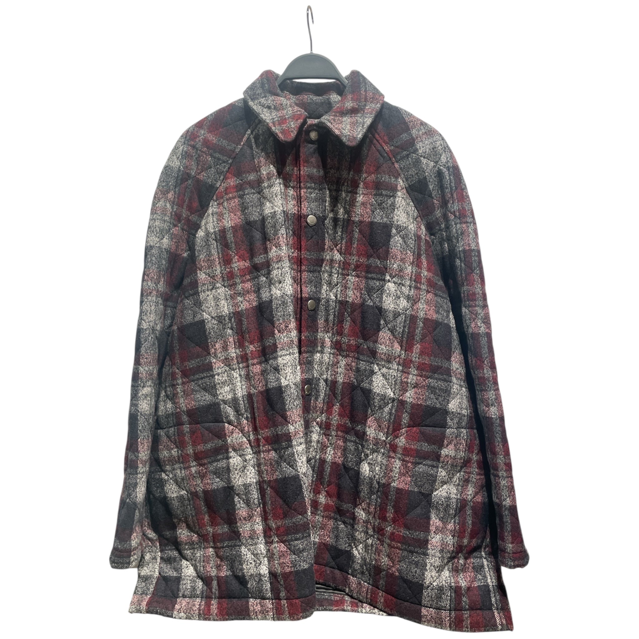 BALENCIAGA/Flannel Shirt/46/Wool/GRY/Plaid/PADDED FLANNEL view 1