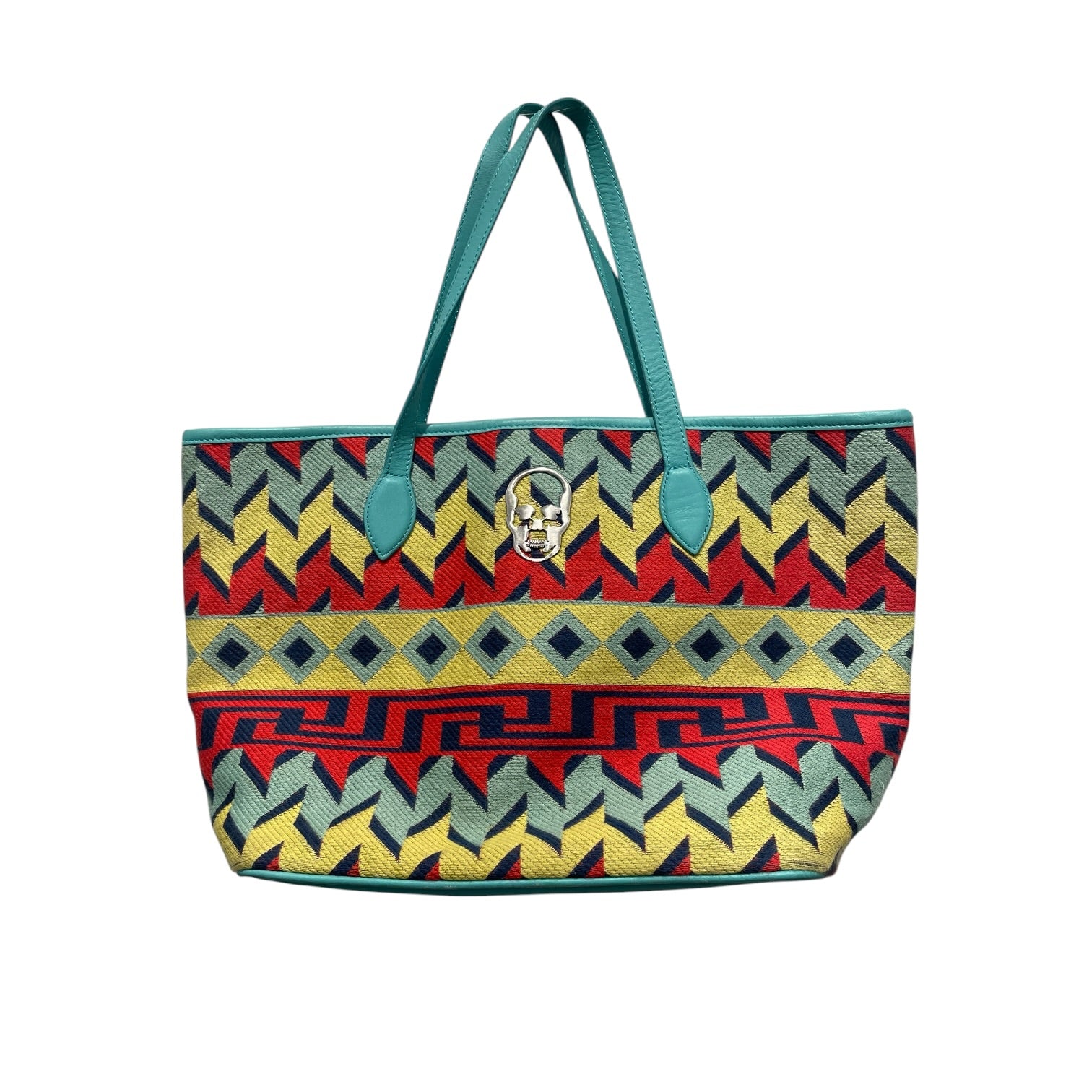 lucien pellat-finet/Tote Bag/All Over Print/Wool/MLT/BLUE LINING view 1