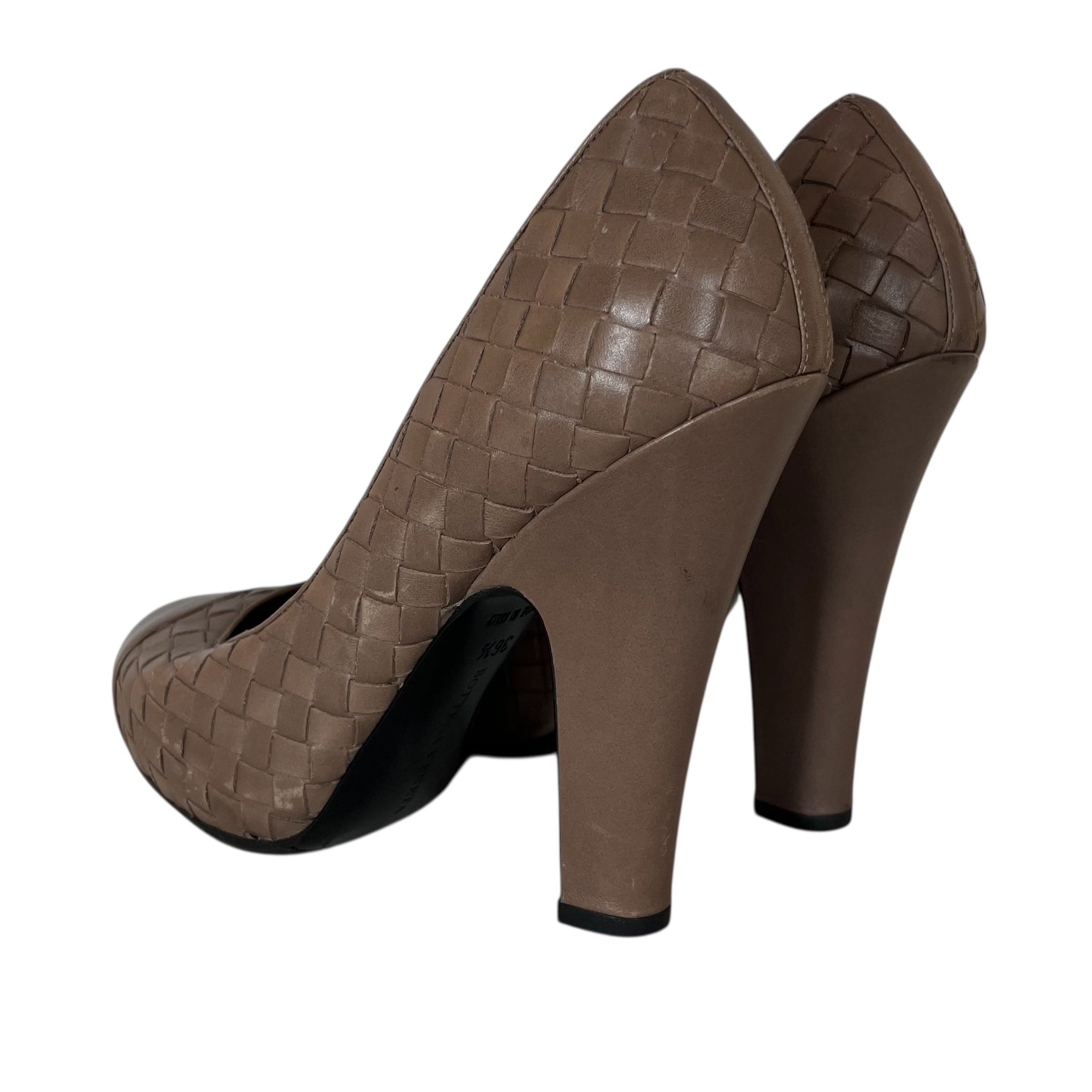 BOTTEGA VENETA/Heels/EU 36.5/Leather/BRD/U-Tip/Woven Heels view 2