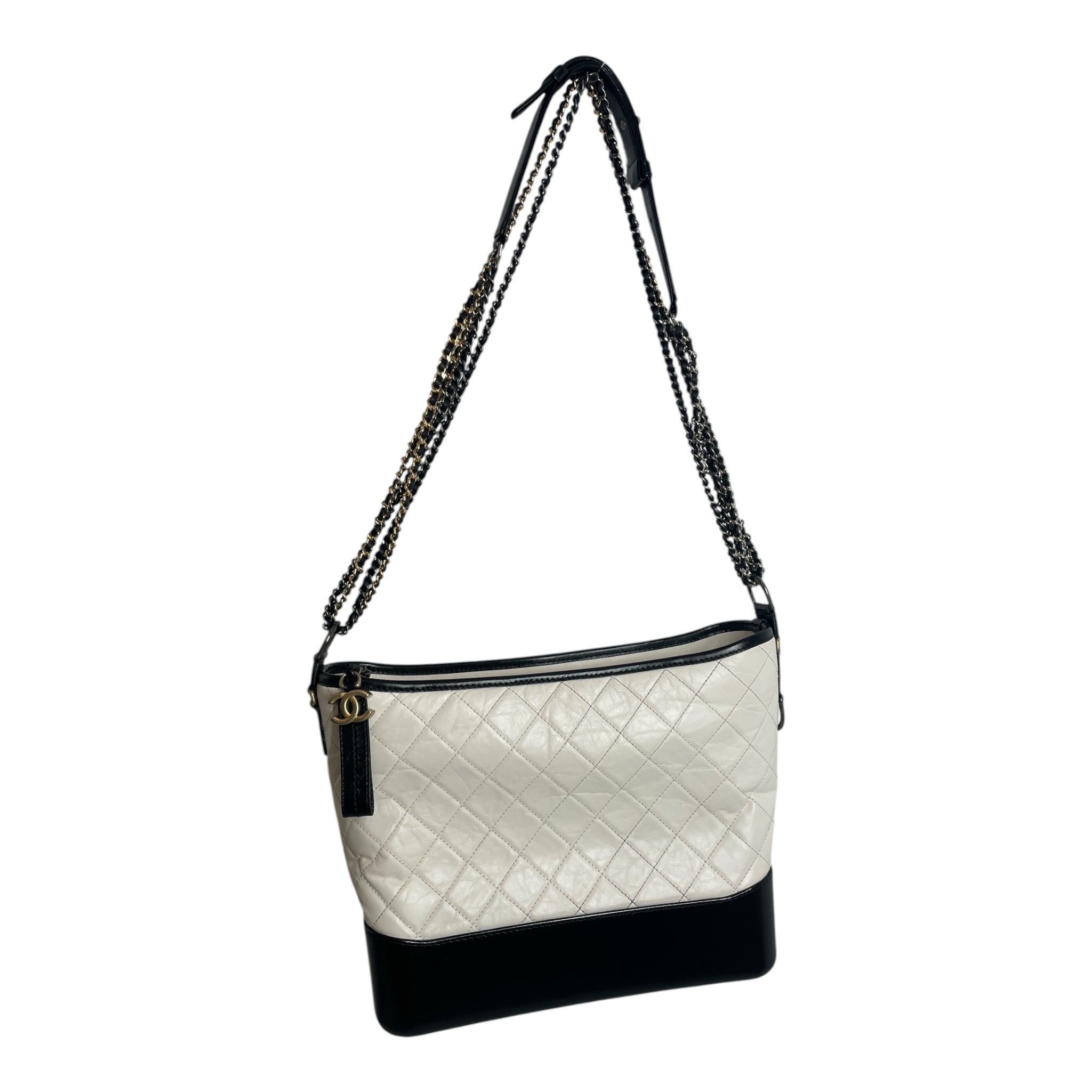 CHANEL/Cross Body Bag/Leather/WHT/GABRIELLE HOBO BAG view 2