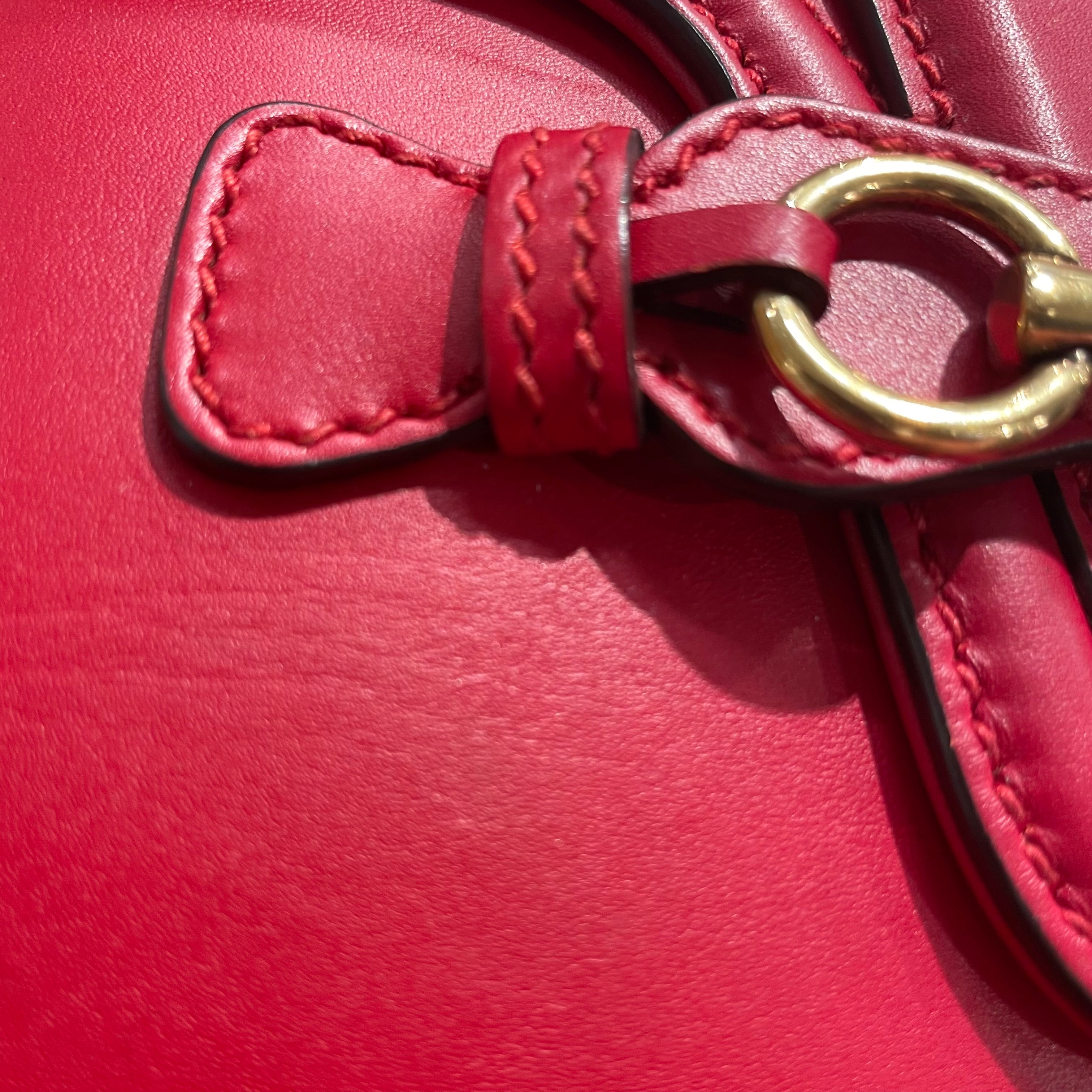 GUCCI/Cross Body Bag/M/Leather/RED/GUCCI LADY WEB HORSEBIT view 7