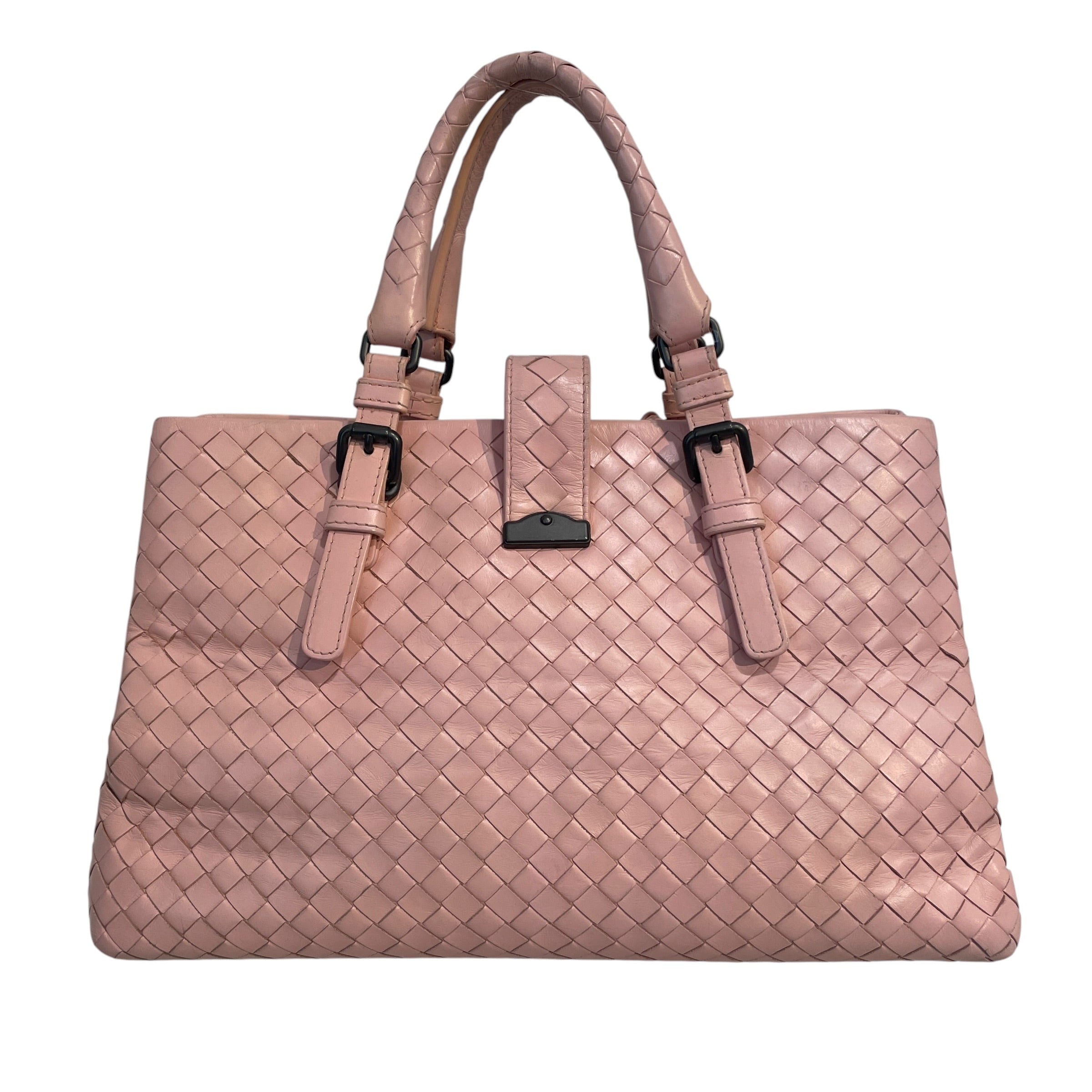 BOTTEGA VENETA/Hand Bag/Leather/PNK/Small Roma Intreciatto Bag view 2