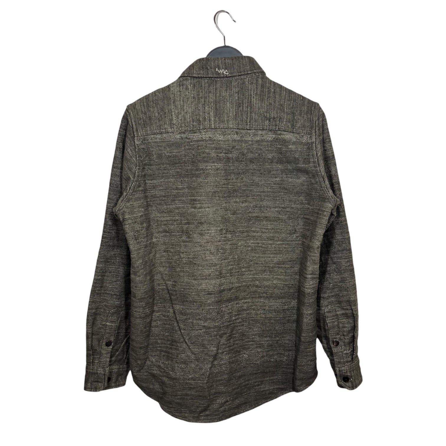 visvim/LS Shirt/3/Cotton/GRY/Herringbone Wood Button view 2