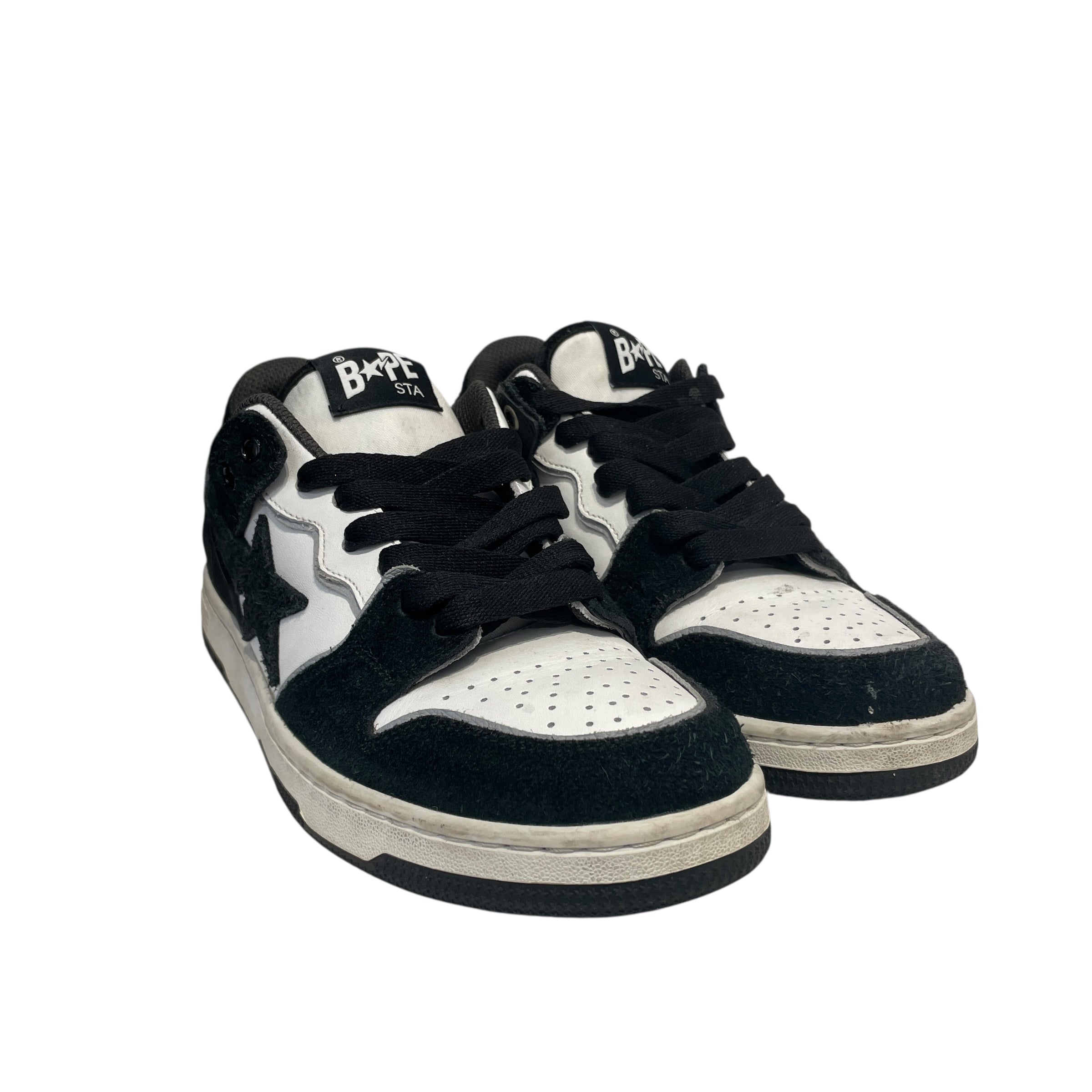 BAPE STA!/Low-Sneakers/US 8/Leather/WHT/ view 1