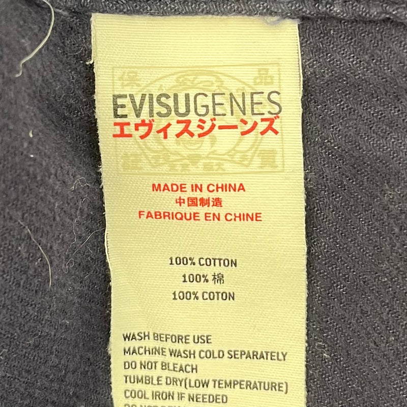 EVISU/3|4S Shirt/L/Cotton/NVY/Graphic/EVISU BACK LOGO