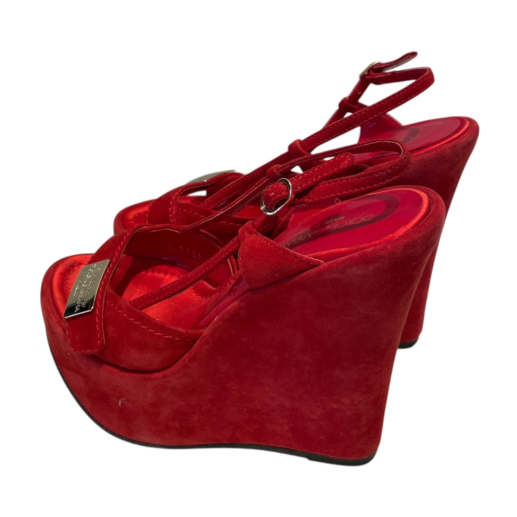 DOLCE&GABBANA/Heels/EU 36/Suede/RED/Vintage D&G view 2