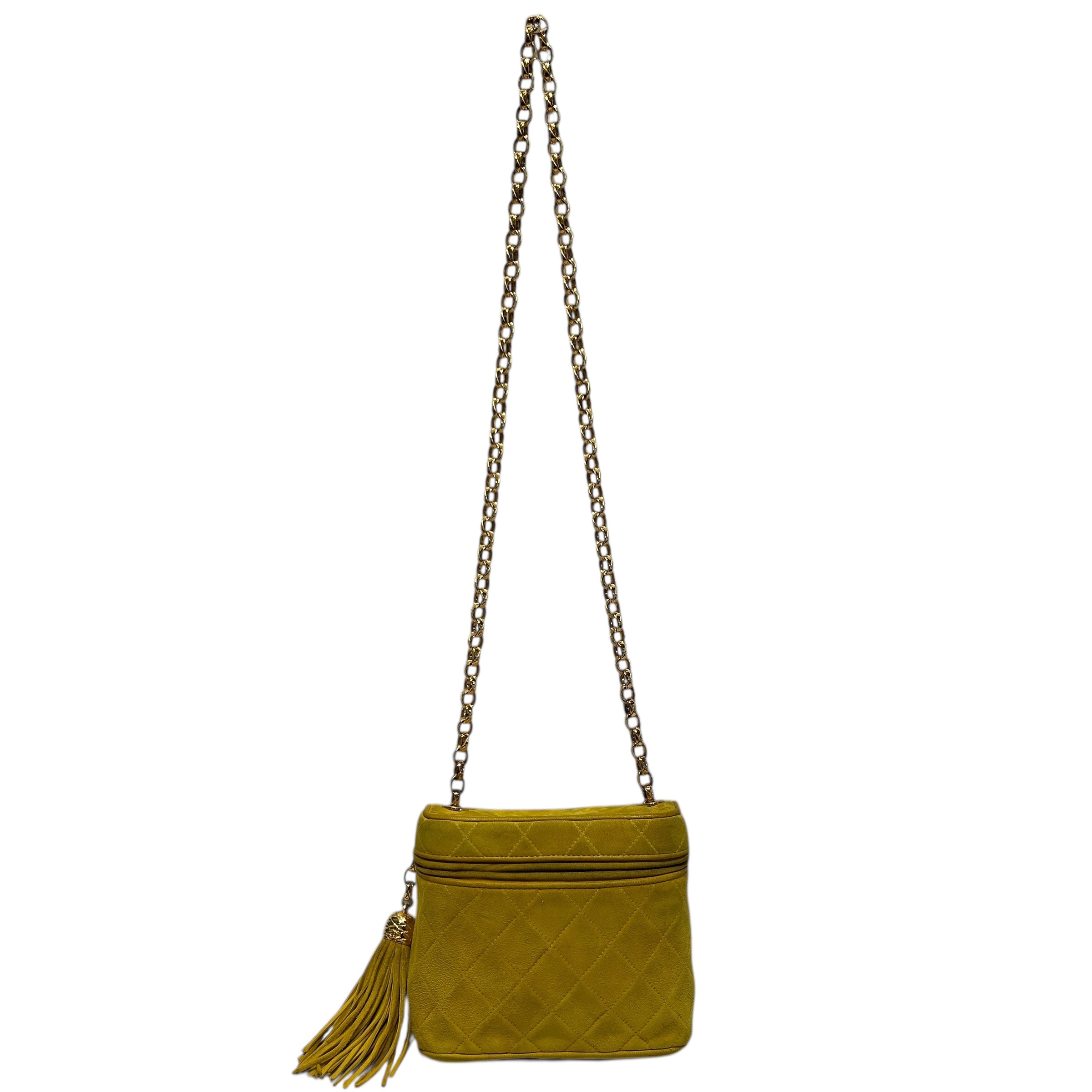 CHANEL/Bag/Suede/YEL/Vintage Bijoux Tassel Camera view 1