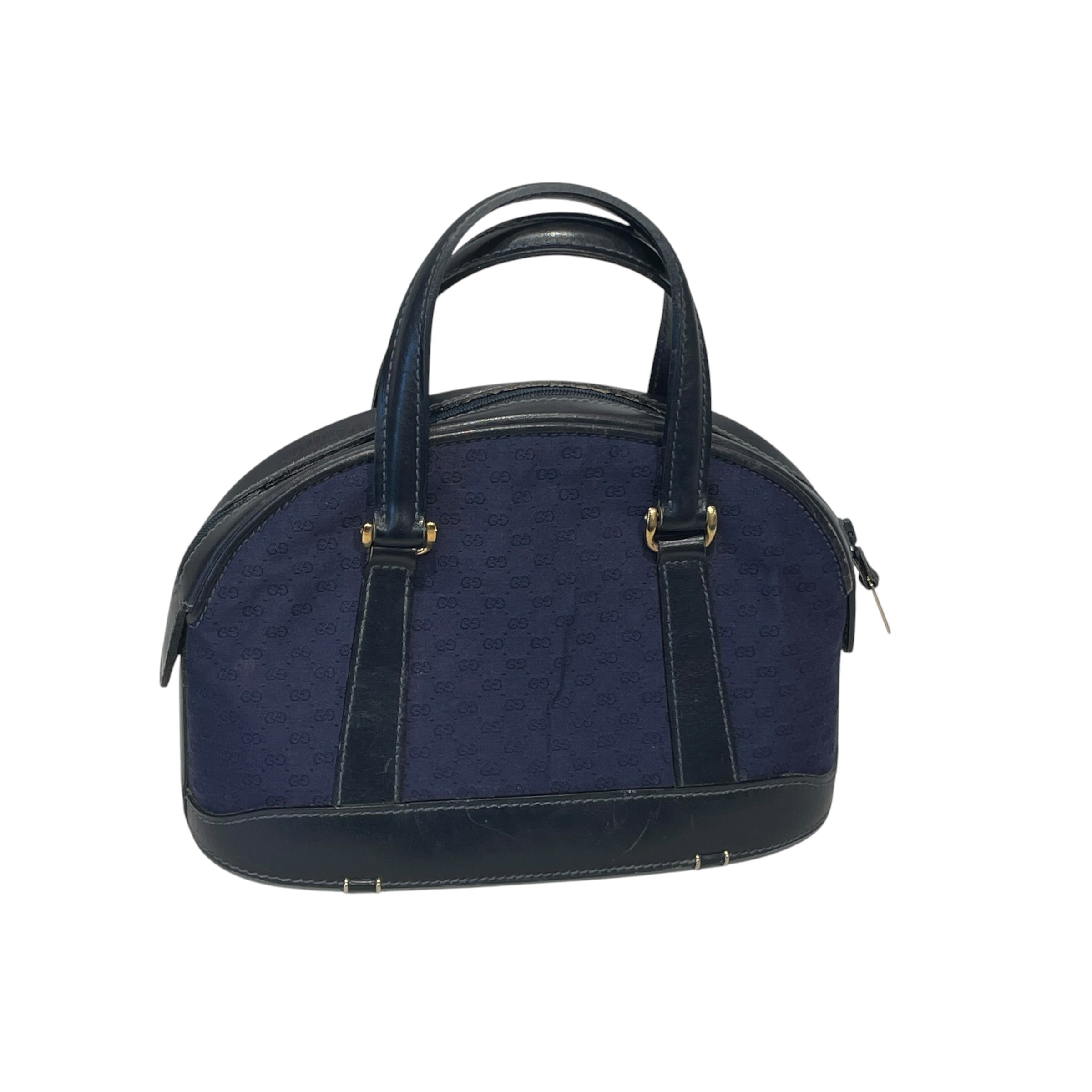GUCCI/Bag/Monogram/Cotton/BLU/1980's Boston Bag view 2