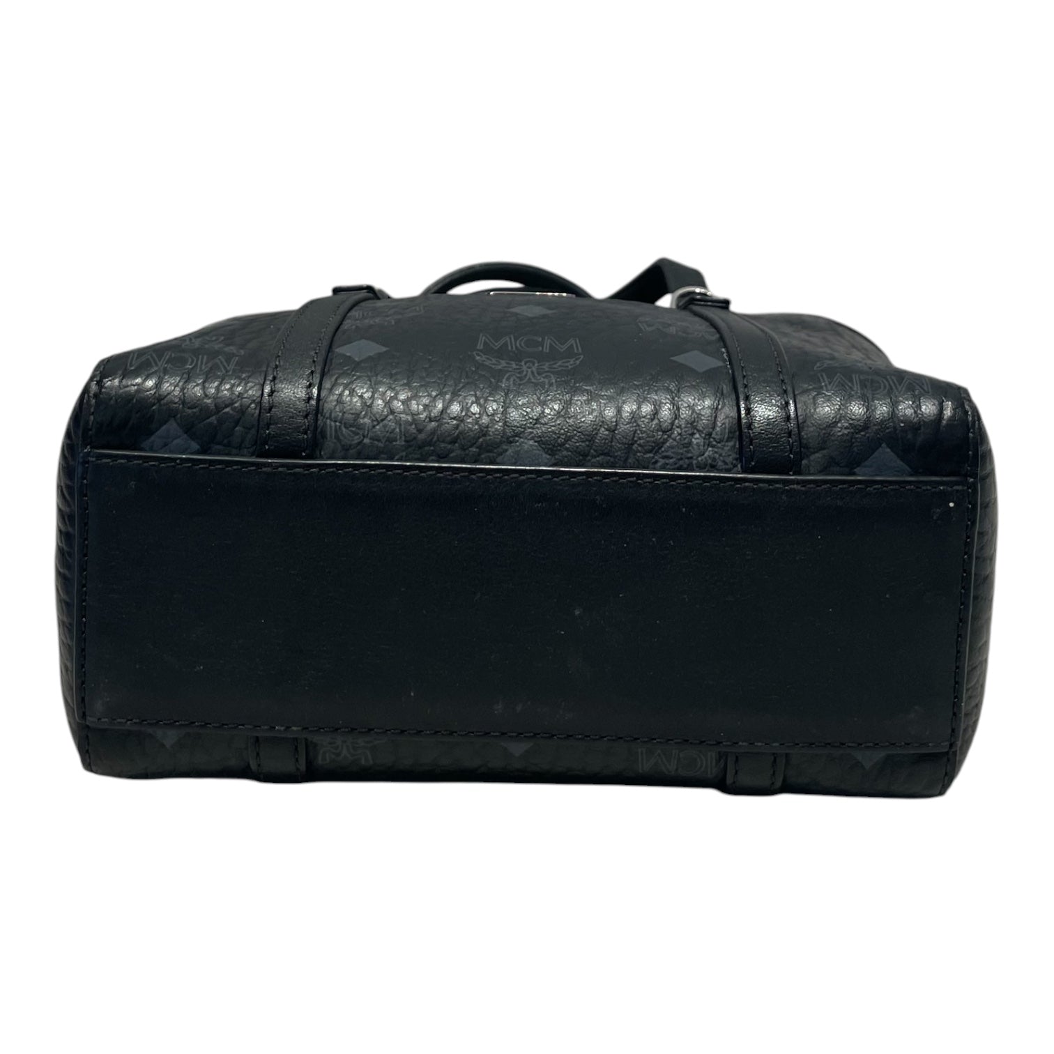 MCM/Cross Body Bag/Monogram/Leather/BLK/medium shopper tote view 3