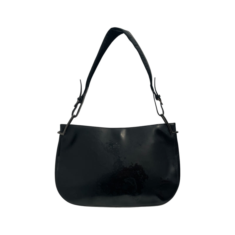 GUCCI/Cross Body Bag/M/Leather/BLK/Polished Leather Bag