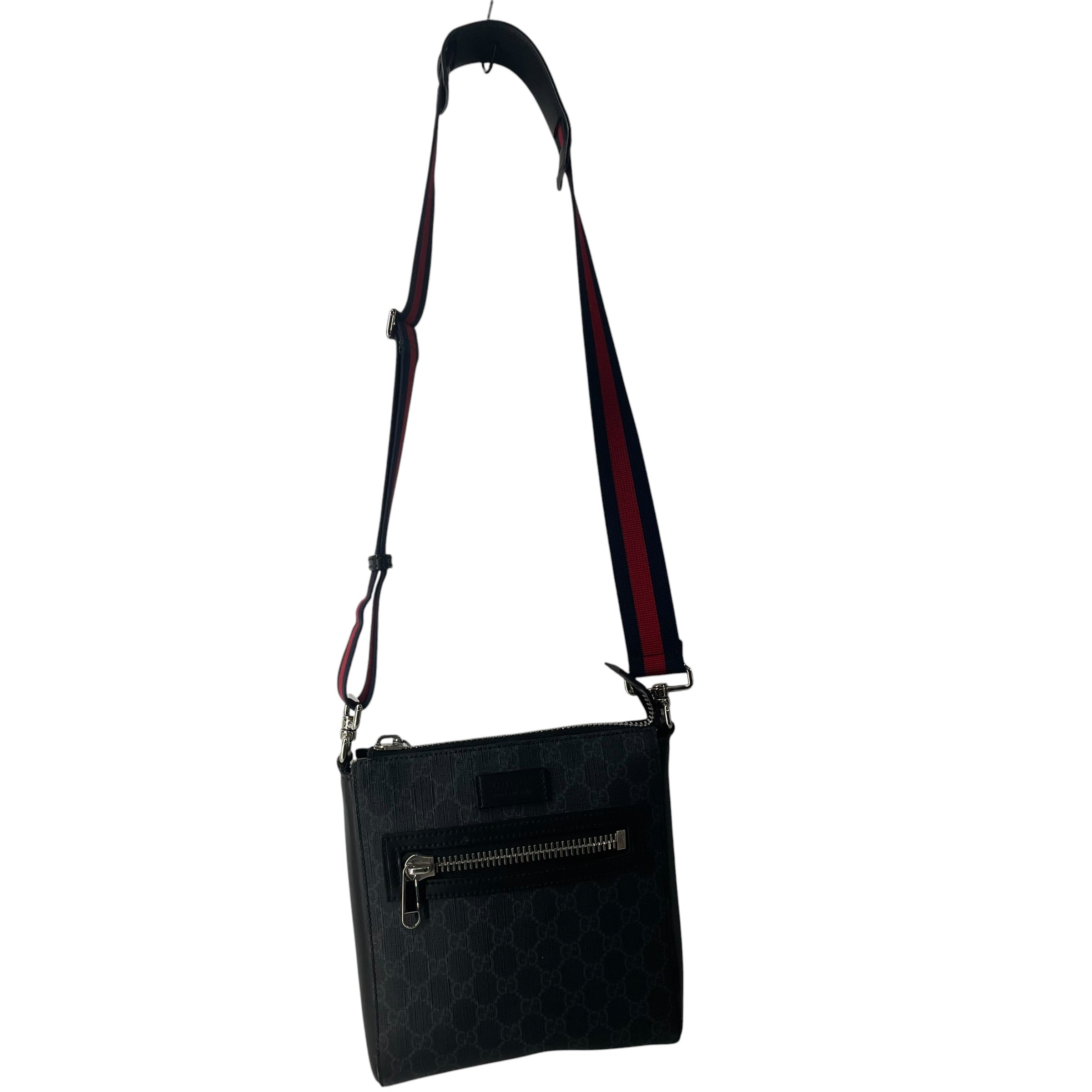 GUCCI/Cross Body Bag/Monogram/BLK/CANVAS GG MESSANGER BAG view 1