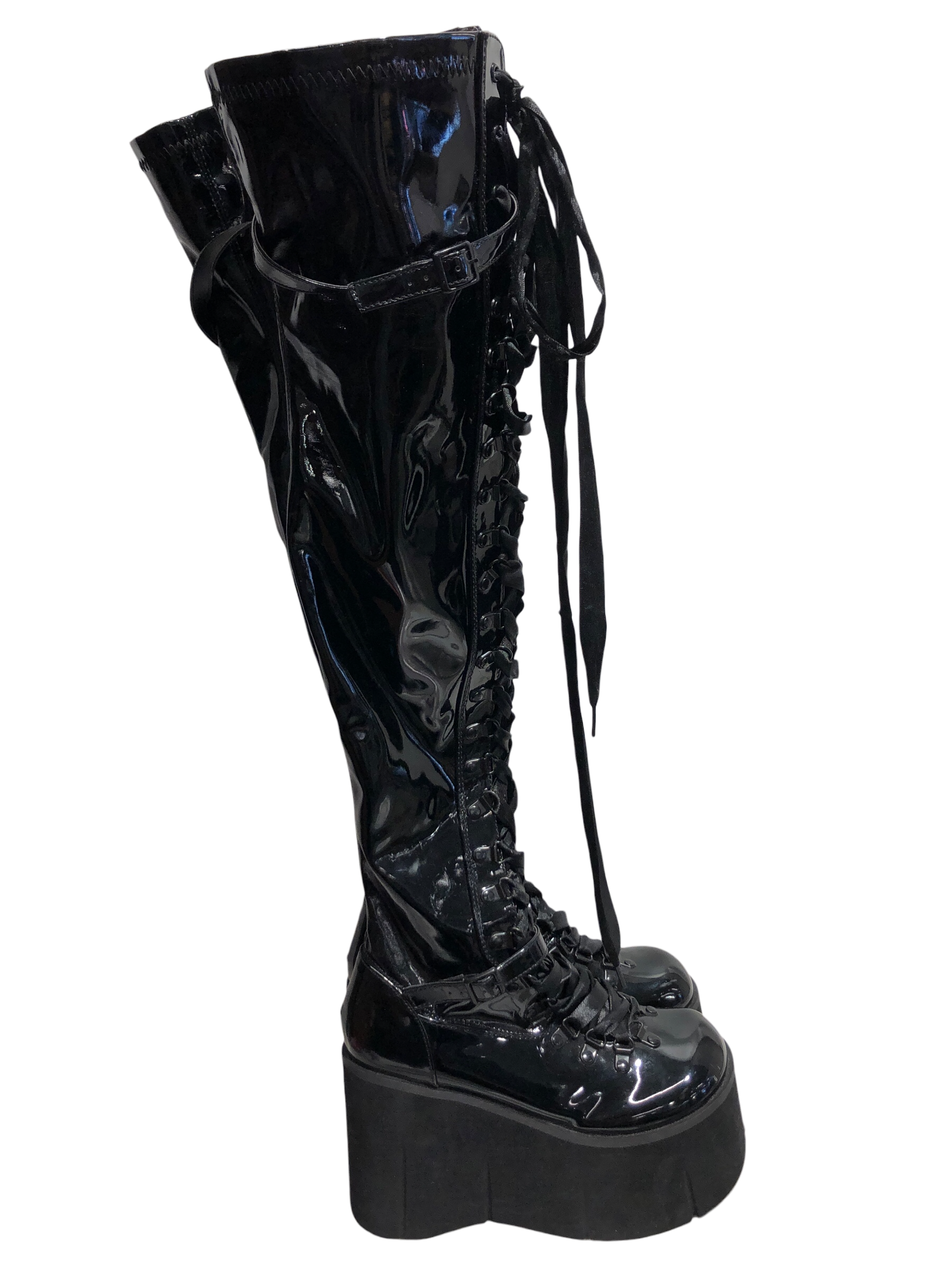 Demonia/Long Boots/US 8.5/Leather/BLK/ view 5
