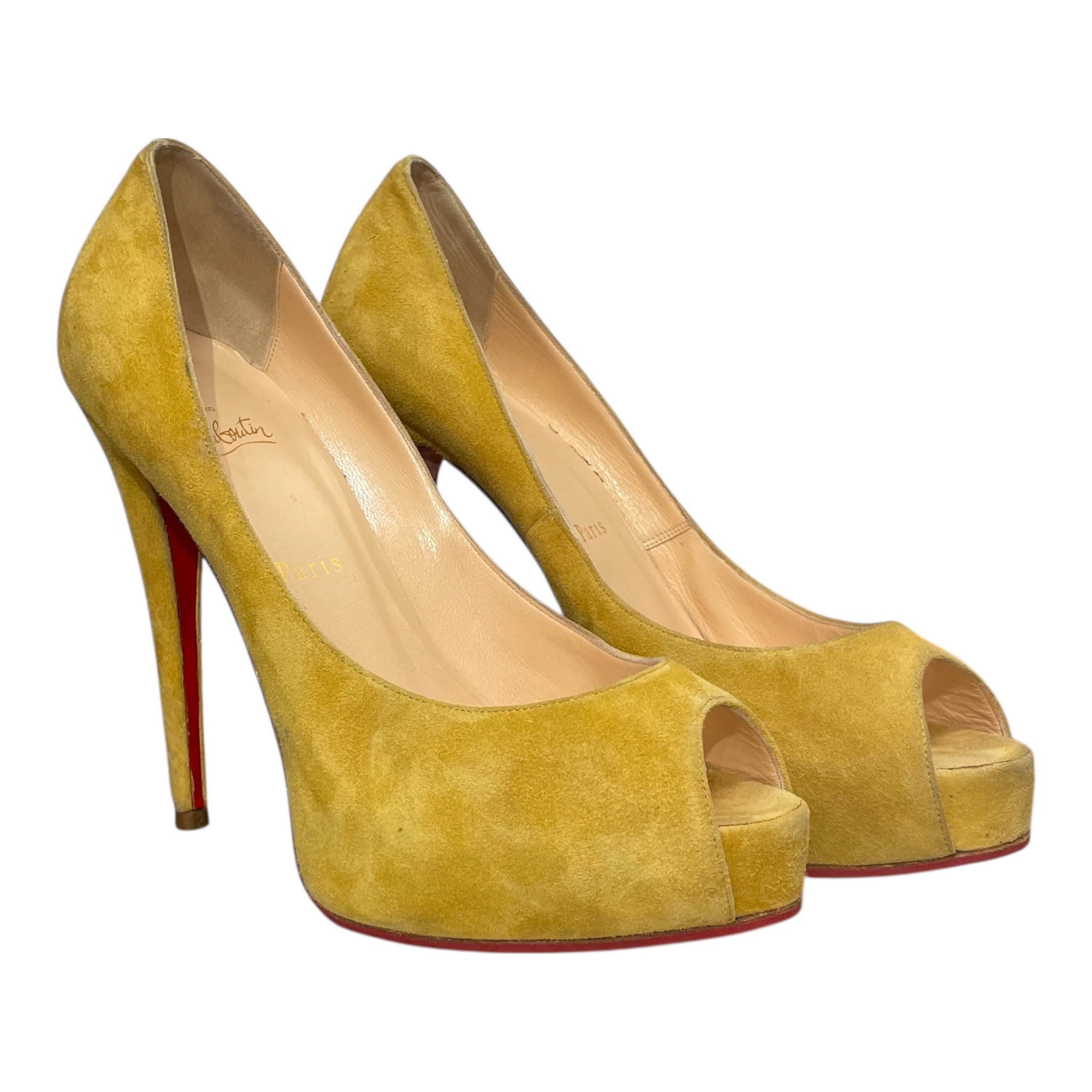 Christian Louboutin/Heels/EU 39.5/Suede/YEL/Vendome 120 Pumps view 1