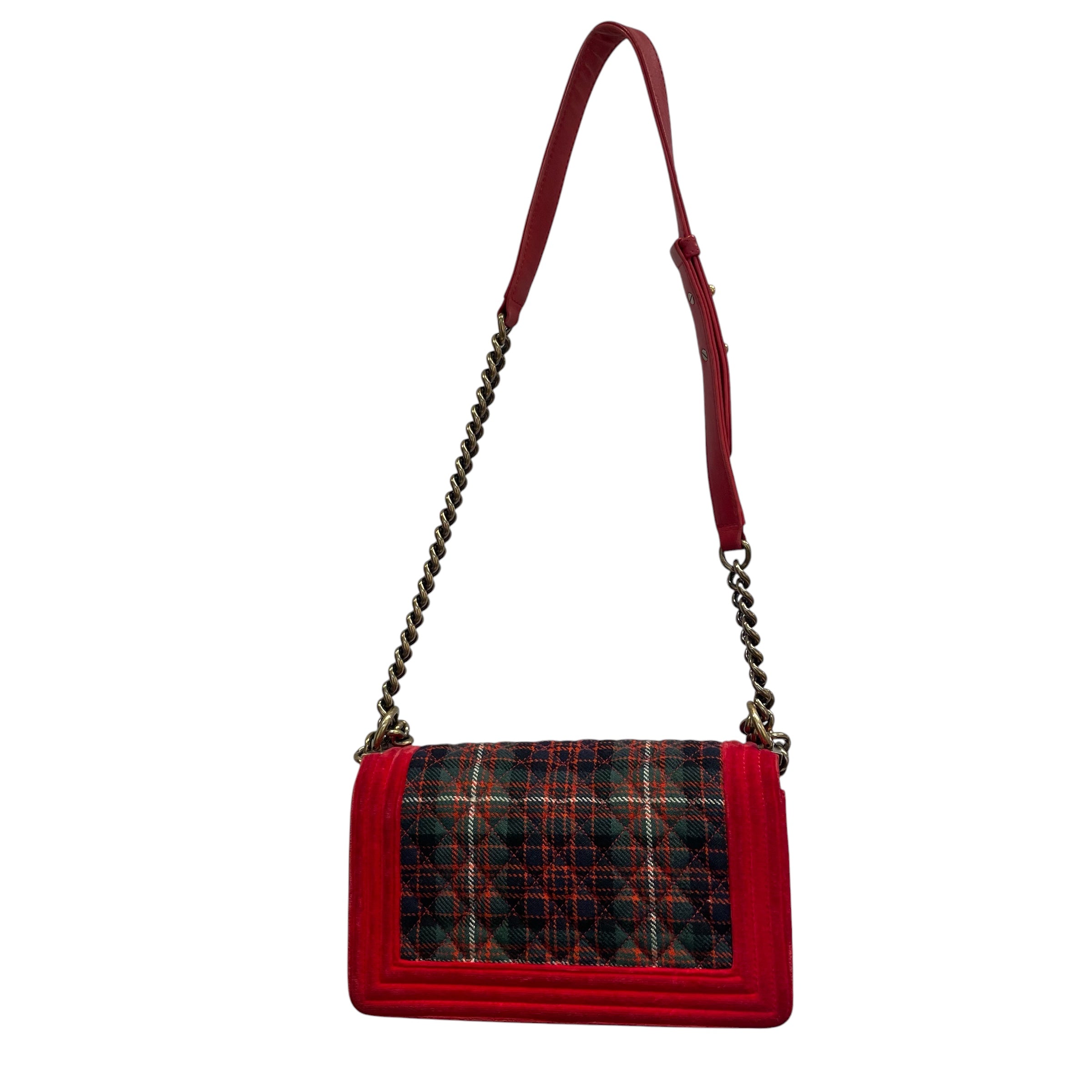 CHANEL/Hand Bag/Plaid/RED/Boy Bag Plaid view 2