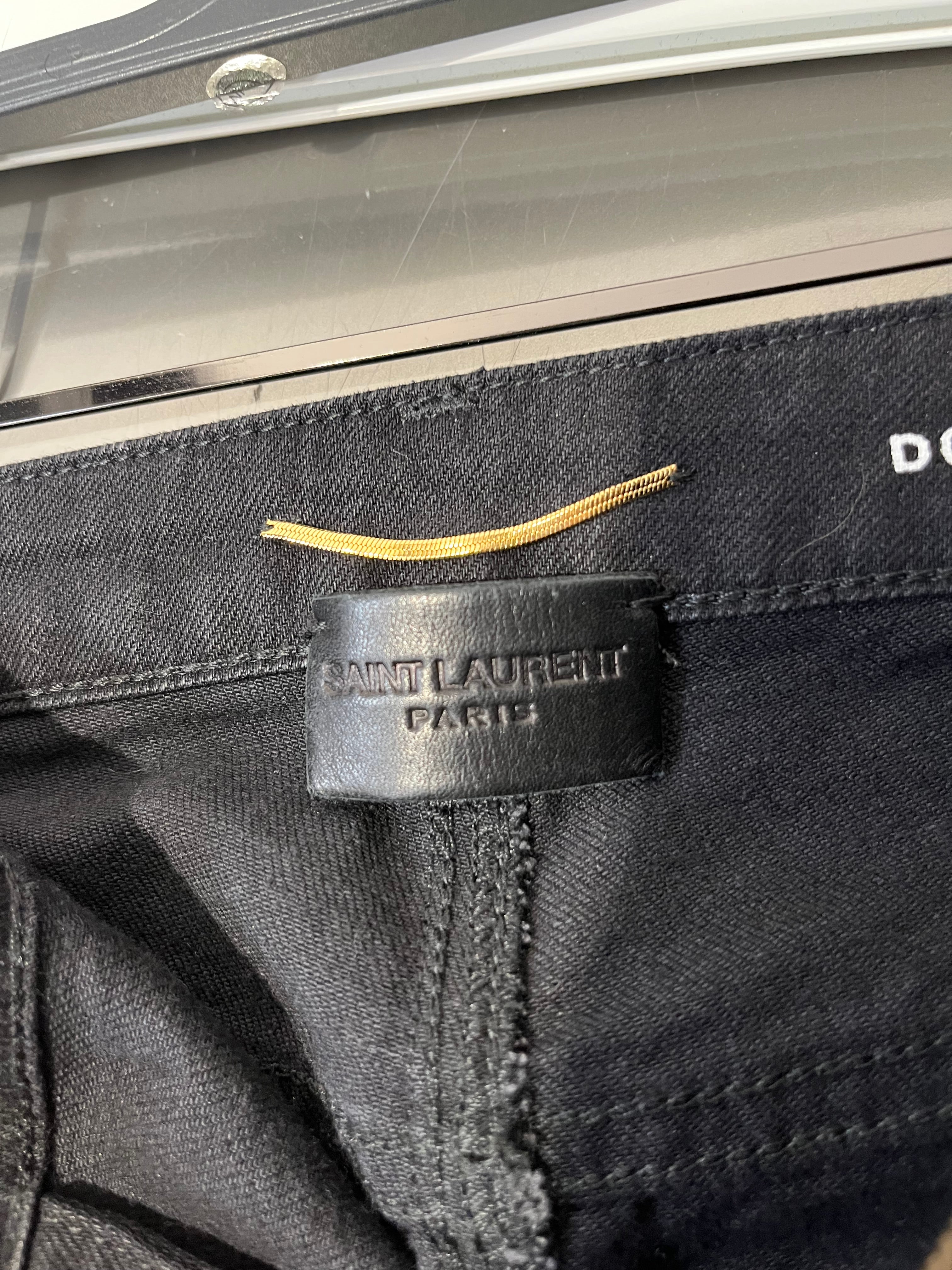 SAINT LAURENT/Skinny Pants/25/Cotton/BLK/465479 SKINNY JEANS GLD TAG view 4