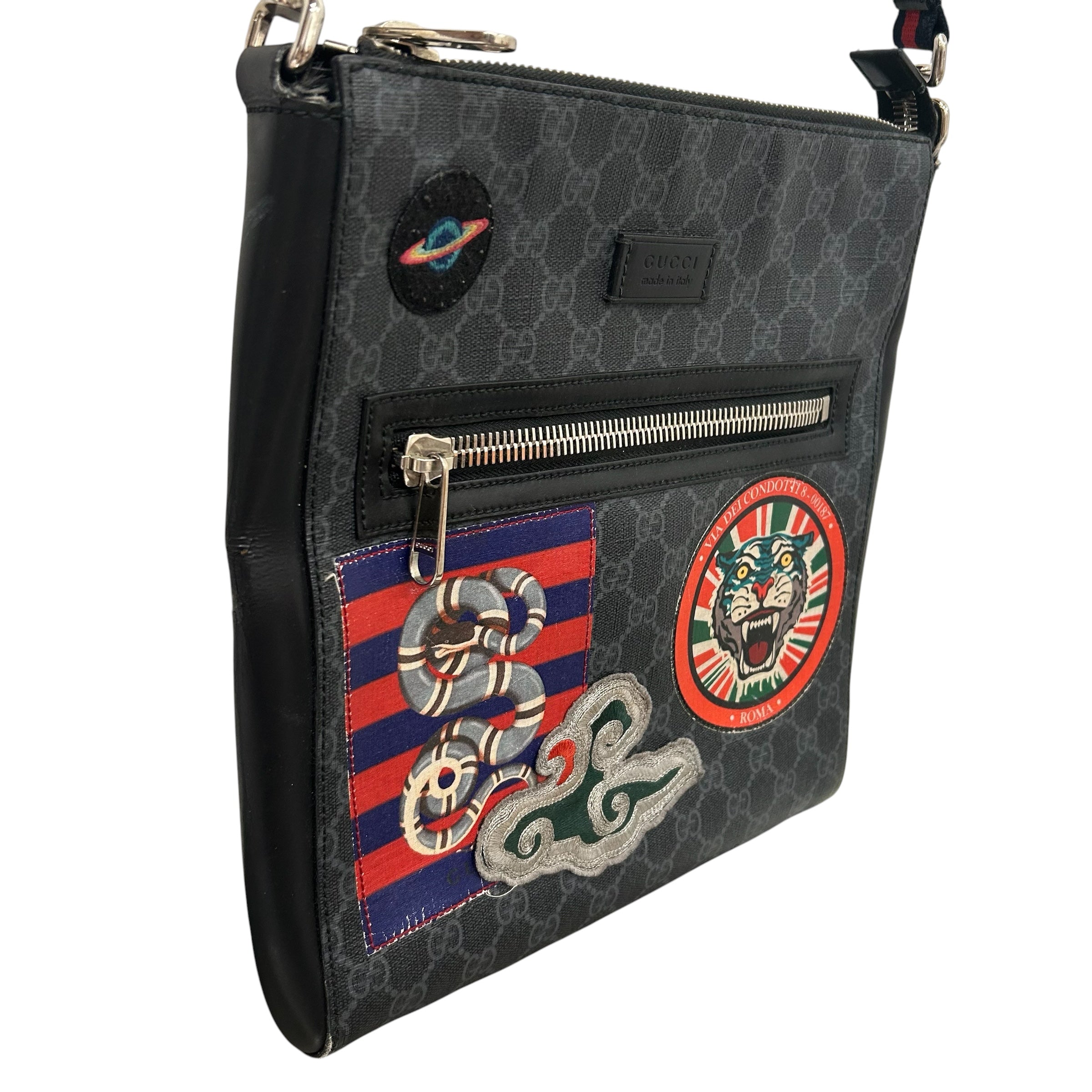 GUCCI/Cross Body Bag/Monogram/GRY/night courrier gg mono view 4