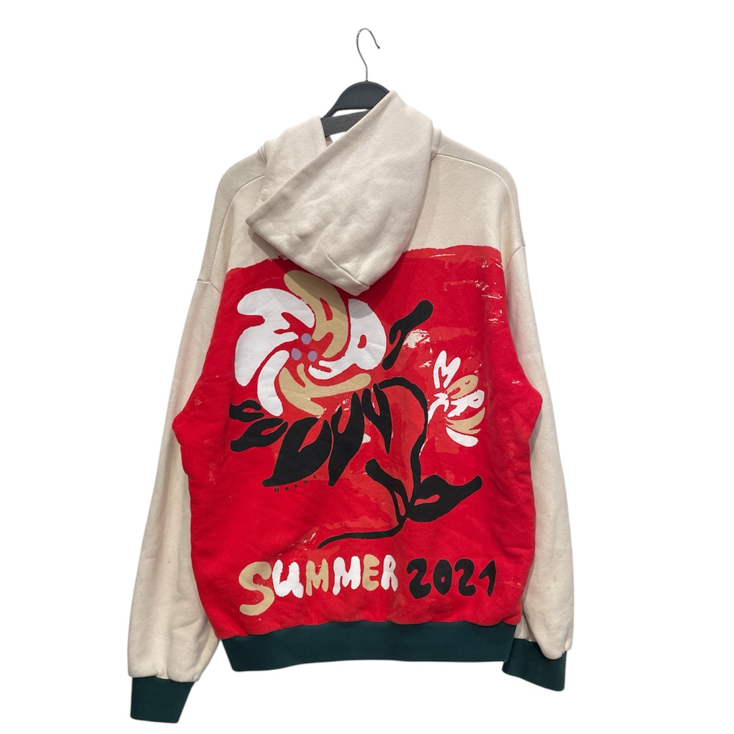MARNI/Hoodie/46/Cotton/RED/PRINTED SUMMER 2021 HOODIE view 2