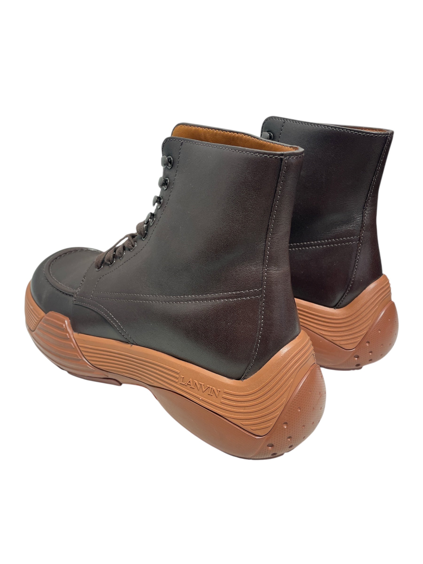 LANVIN/Lace Up Boots/EU 42/Leather/BRW/X-Bold Chunky Boots view 2