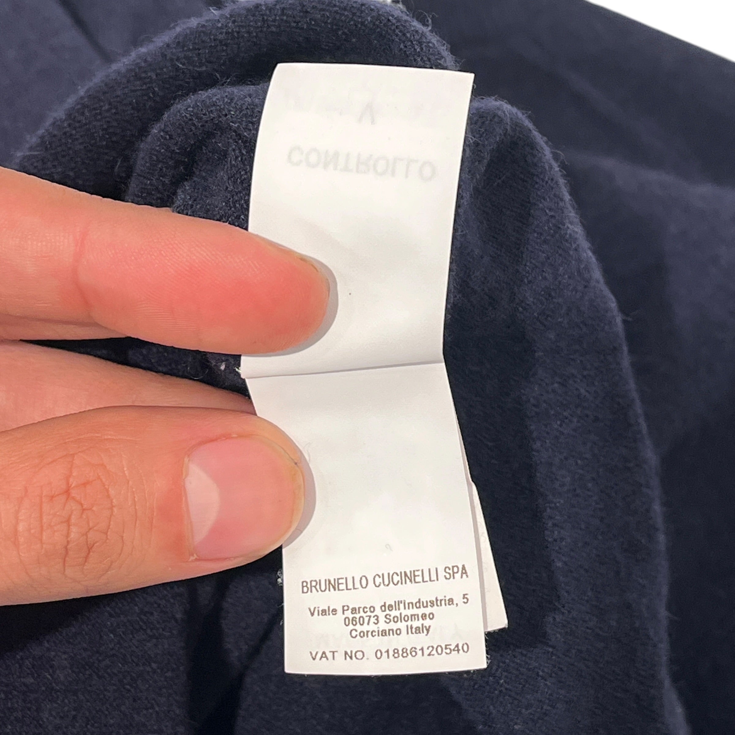 BRUNELLO CUCINELLI/Sweatshirt/XXL/Cashmere/NVY/Pullover/Navy Cashmere Sweatshirt view 5