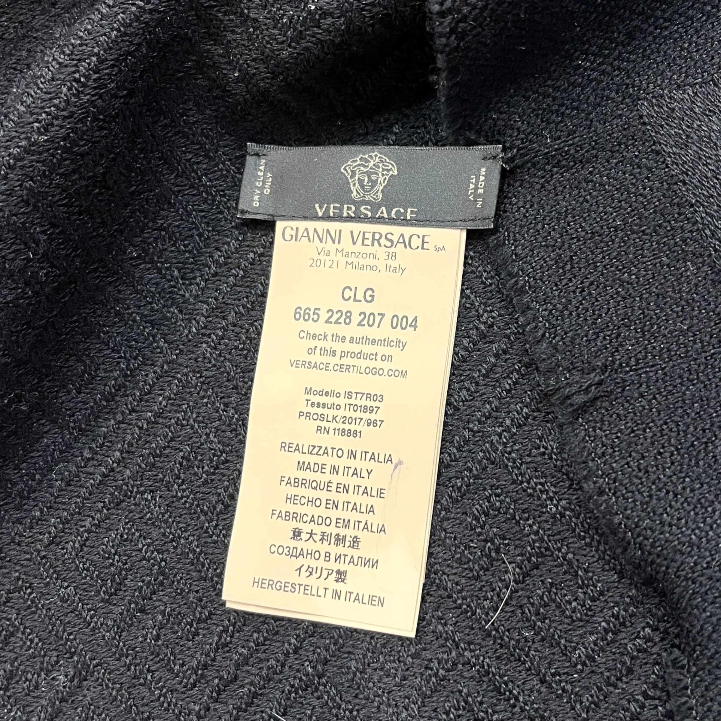 VERSACE/Scarf/Monogram/Wool/BLK/L's/ view 2