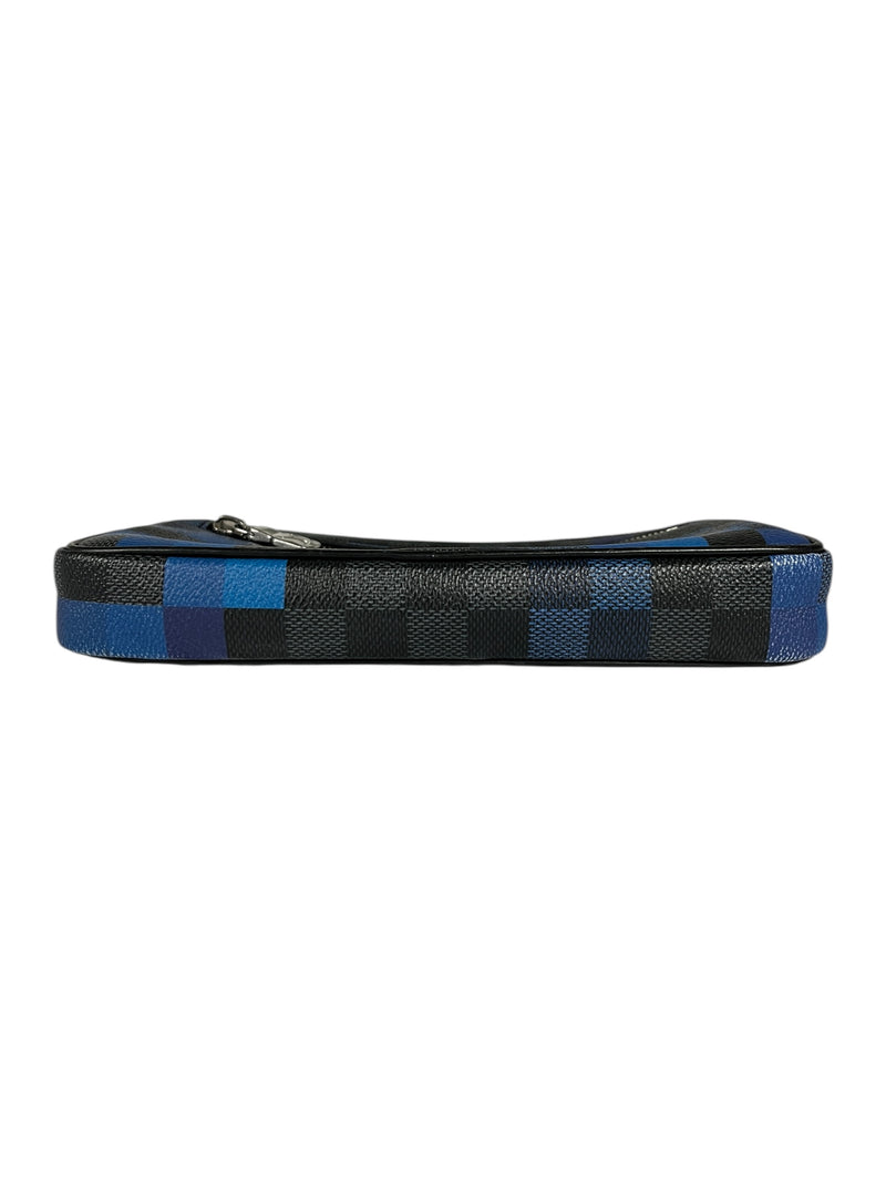 LOUIS VUITTON/Pouch/S/All Over Print/Leather/BLU/2019 Damier Graphite Alpha Pix