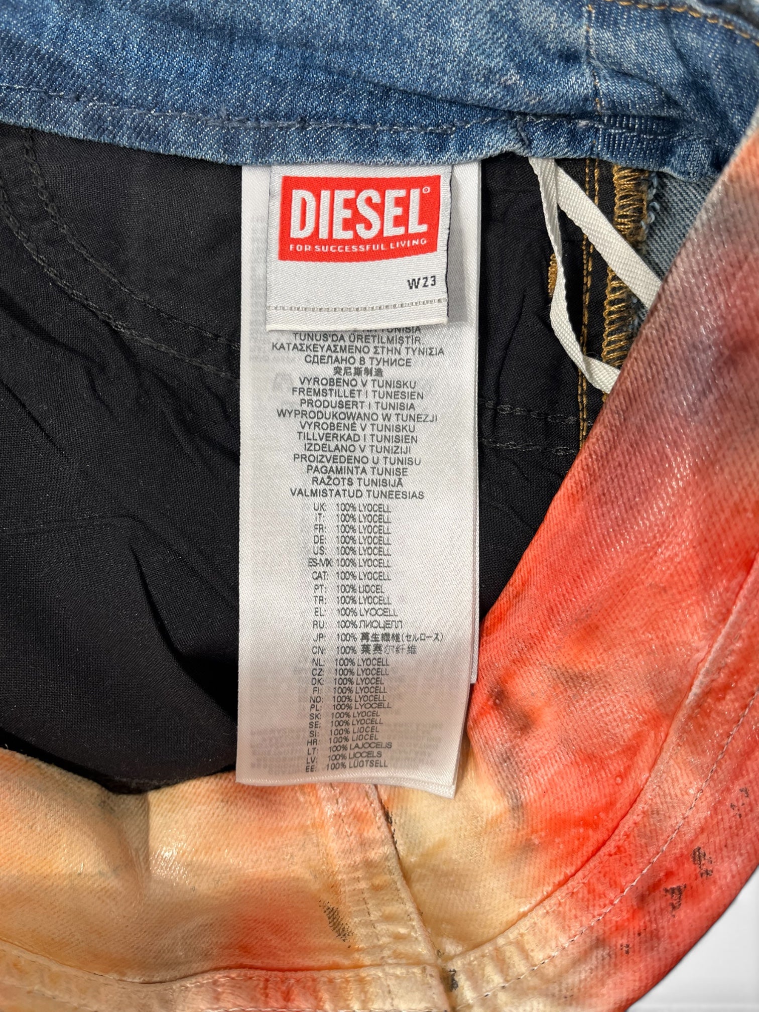 DIESEL/Skirt/23/All Over Print/Denim/MLT/RUNWAY PAINTED SKIRT view 4