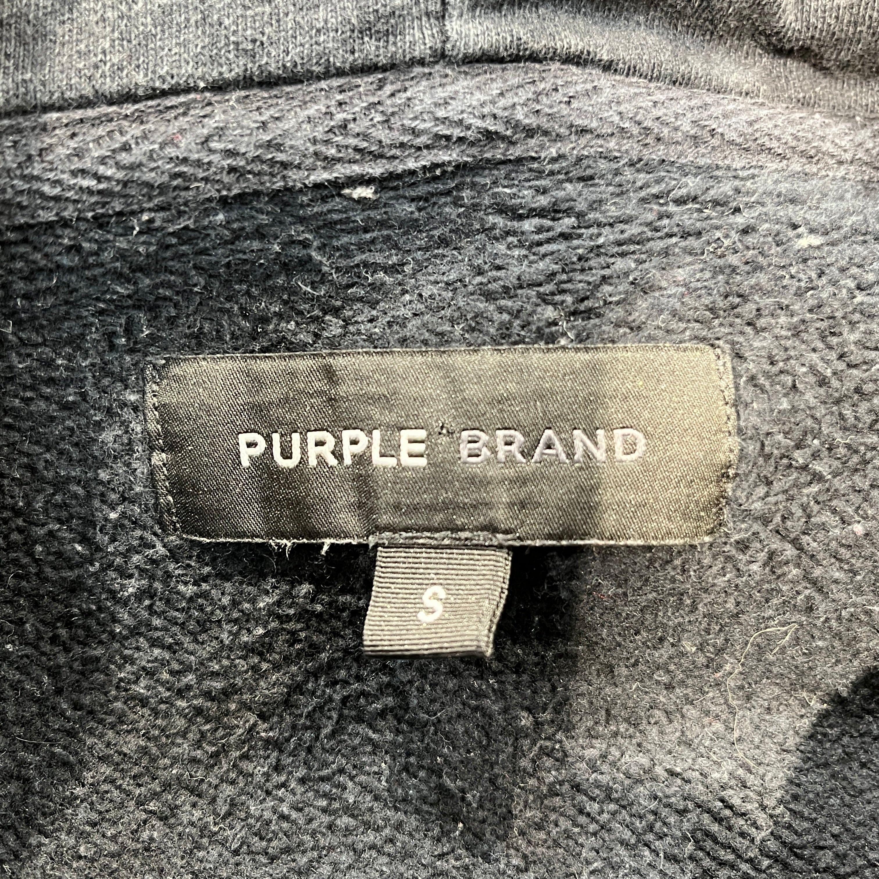 PURPLE BRAND/Hoodie/S/Cotton/BLK/Water Splash Graphic view 3