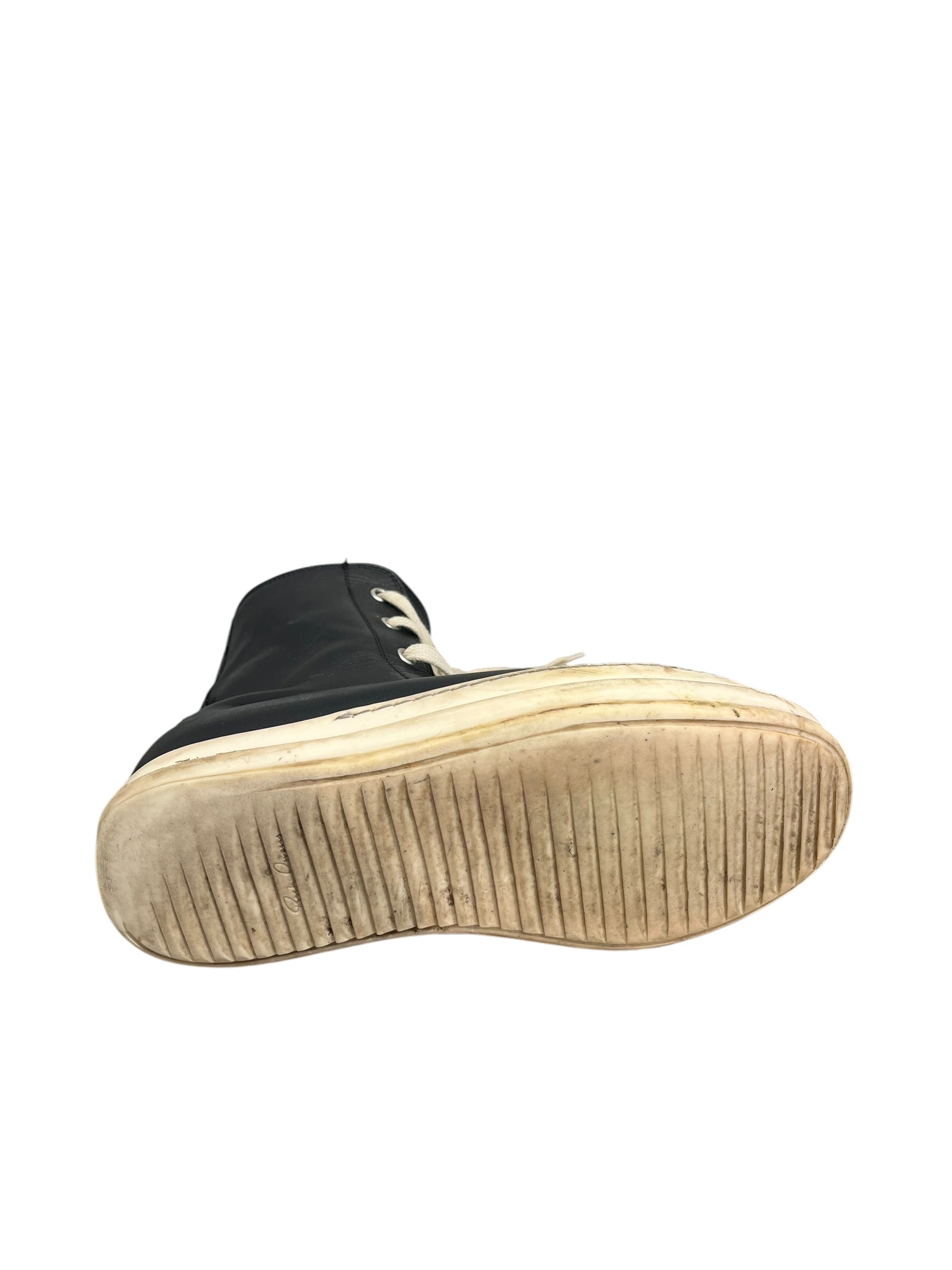 Rick Owens/Hi-Sneakers/EU 37/Leather/BLK/HEEL DRAG view 5