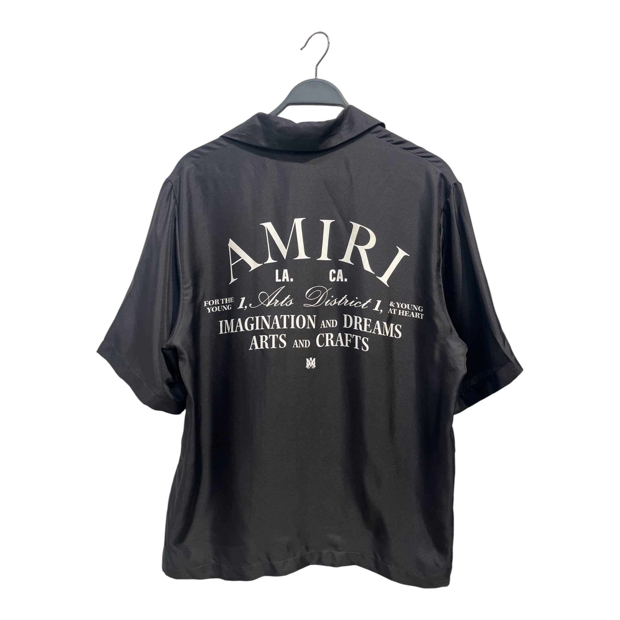 AMIRI/SS Shirt/38/Silk/BLK/BLACK BUTTON UP ARTS DISTRICT view 2