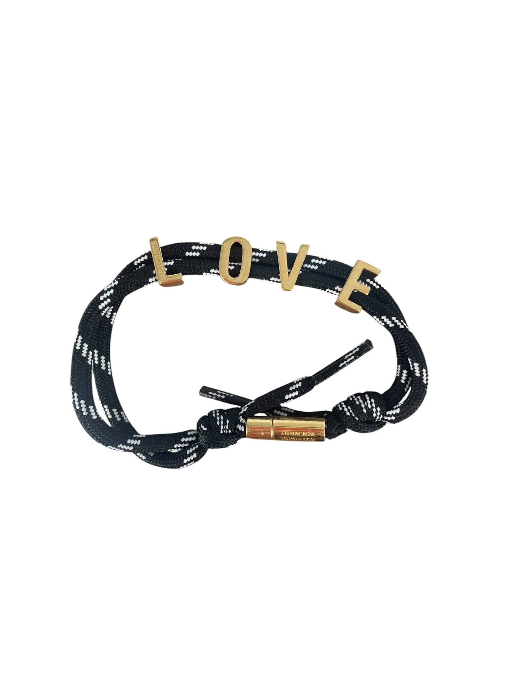 BALENCIAGA/Bracelet/OS/BLK/love gold view 3