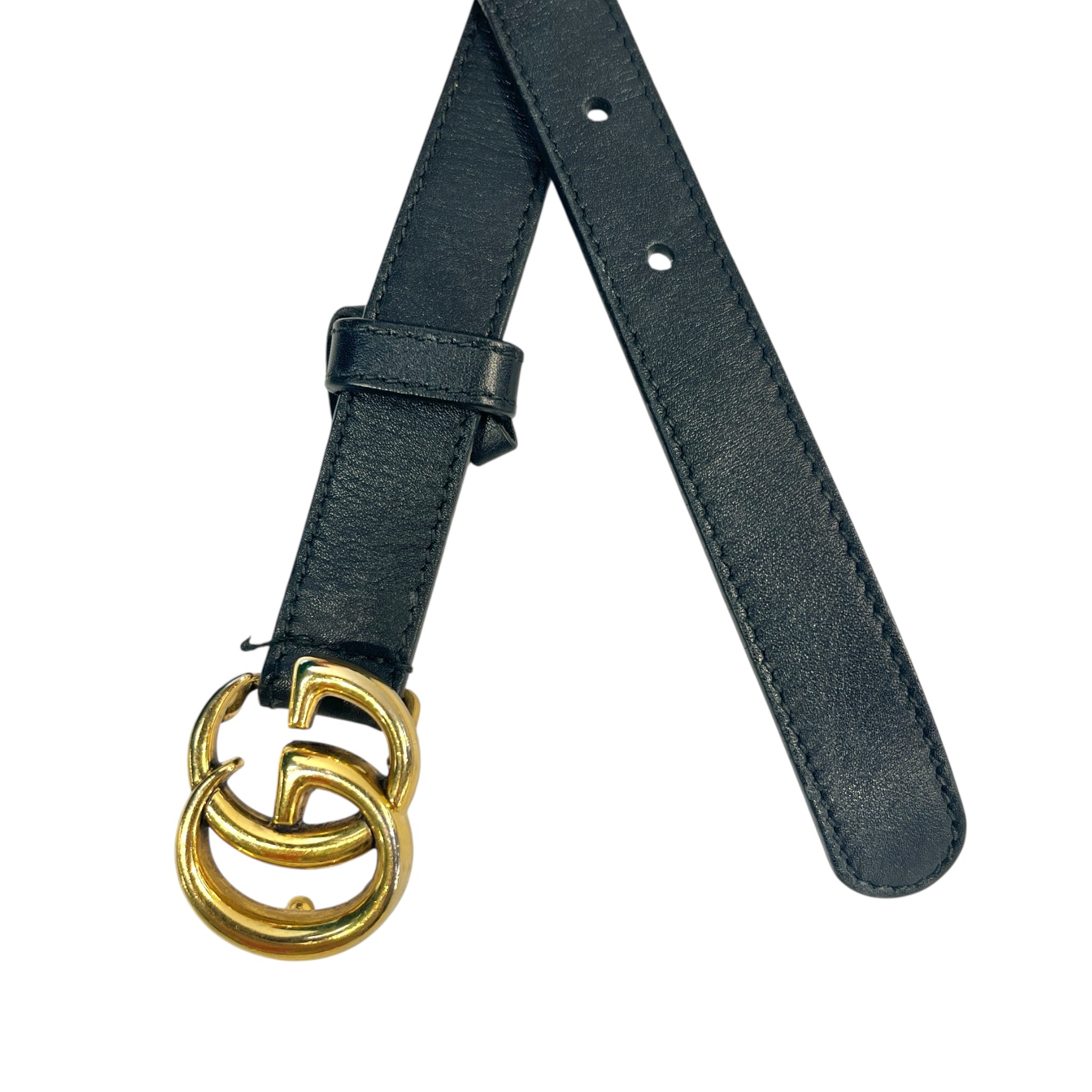 GUCCI/Belt/Leather/BLK/MARMONT SKINNY BELT view 2
