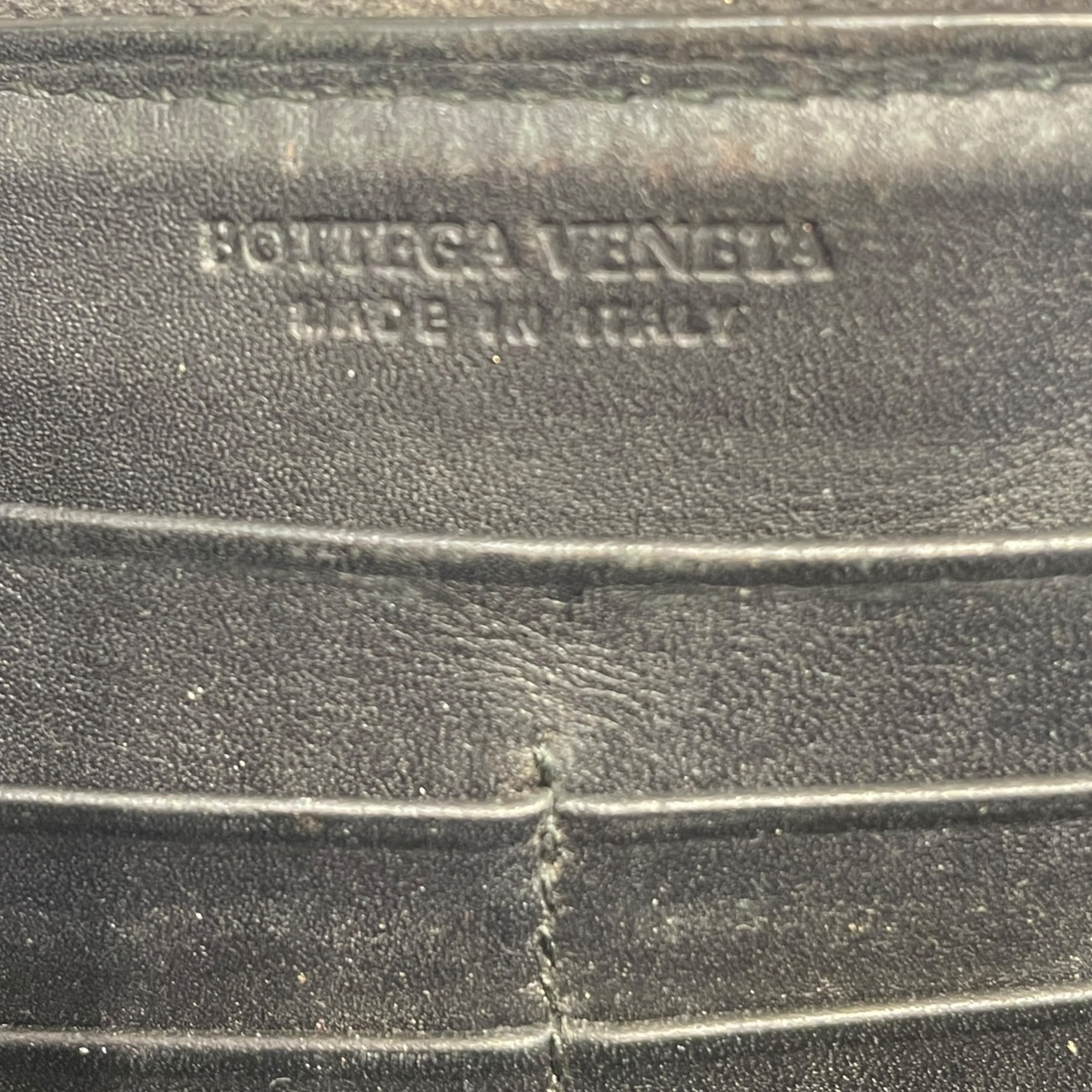 BOTTEGA VENETA/Long Wallet/Glen Check/Leather/BLK/ view 4