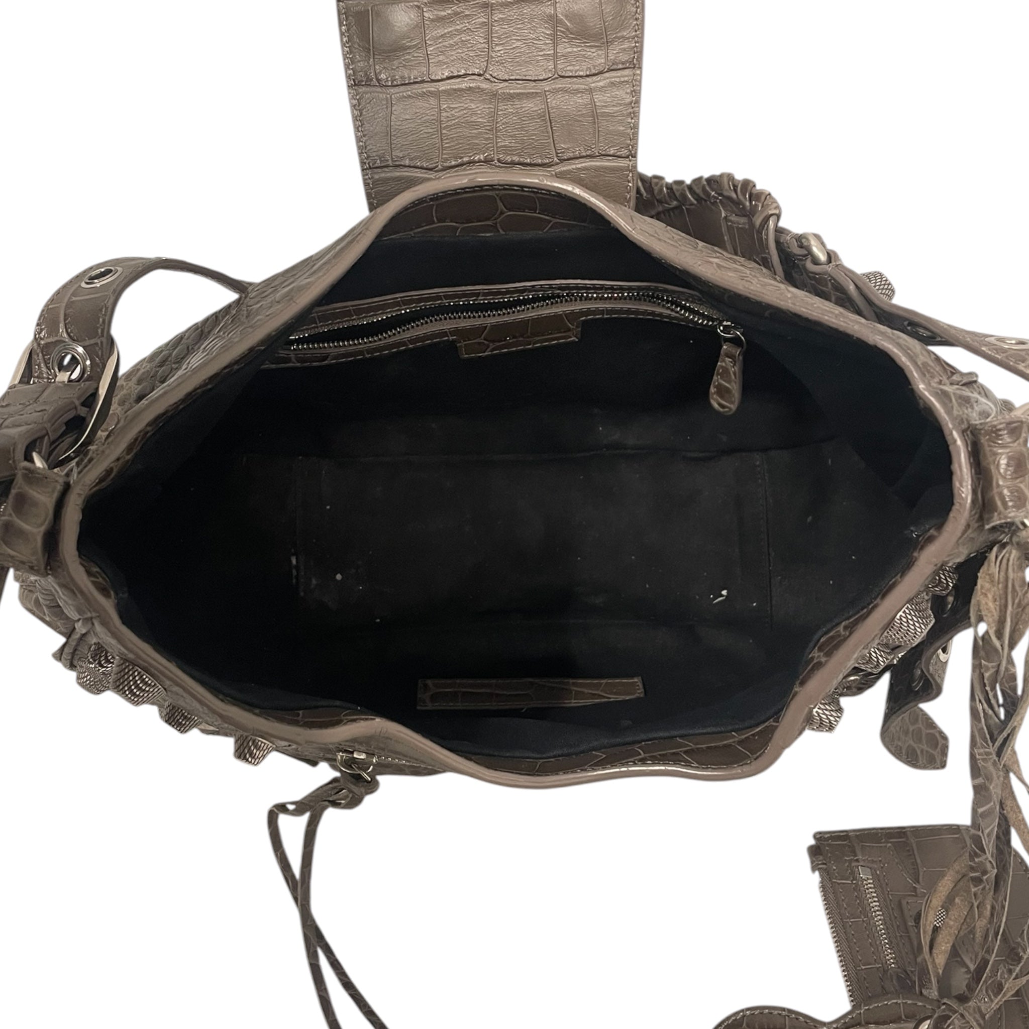 BALENCIAGA/Bag/Leather/GRY/REPTILE CAGOLE view 5