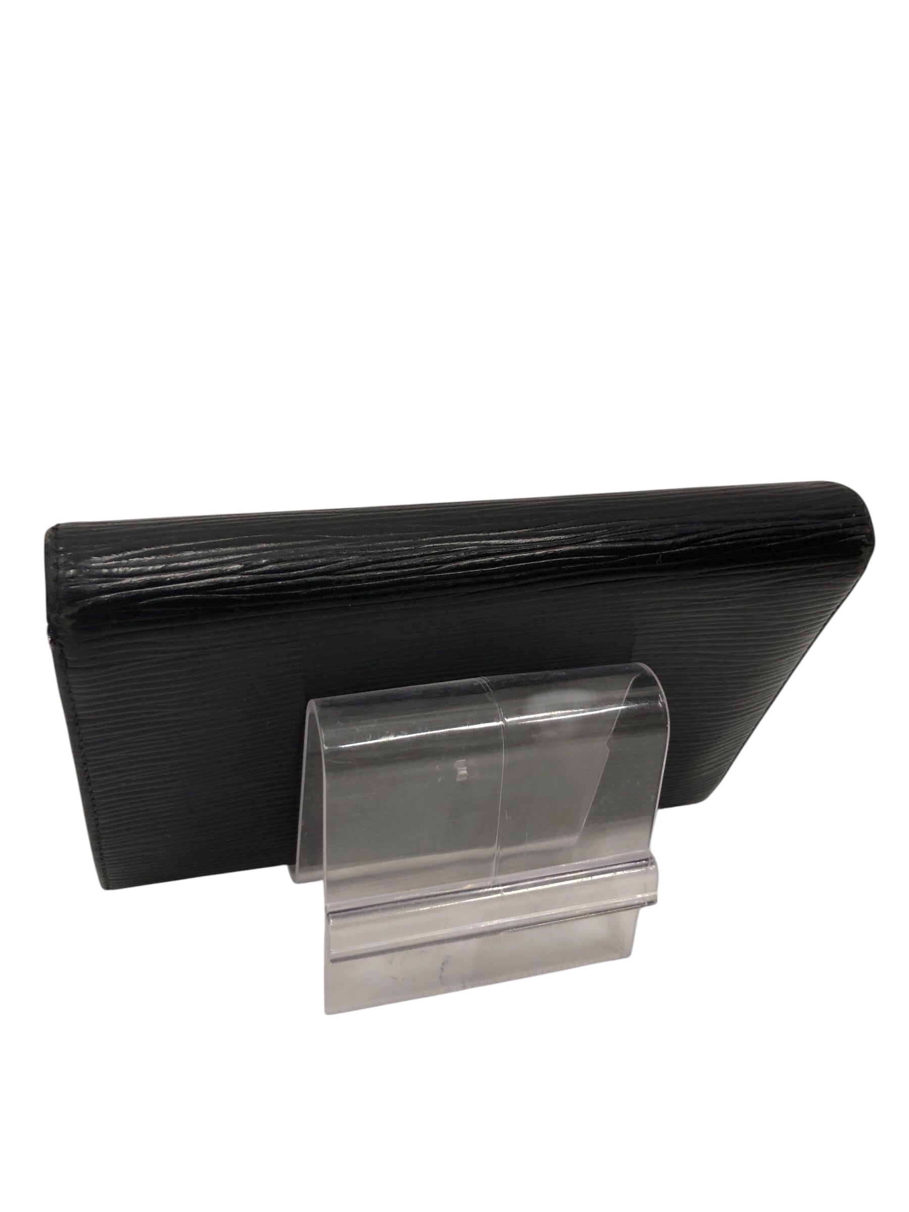 LOUIS VUITTON/Trifold Wallet/Stripe/Leather/BLK/L's/Epi leather bifold wallet view 2