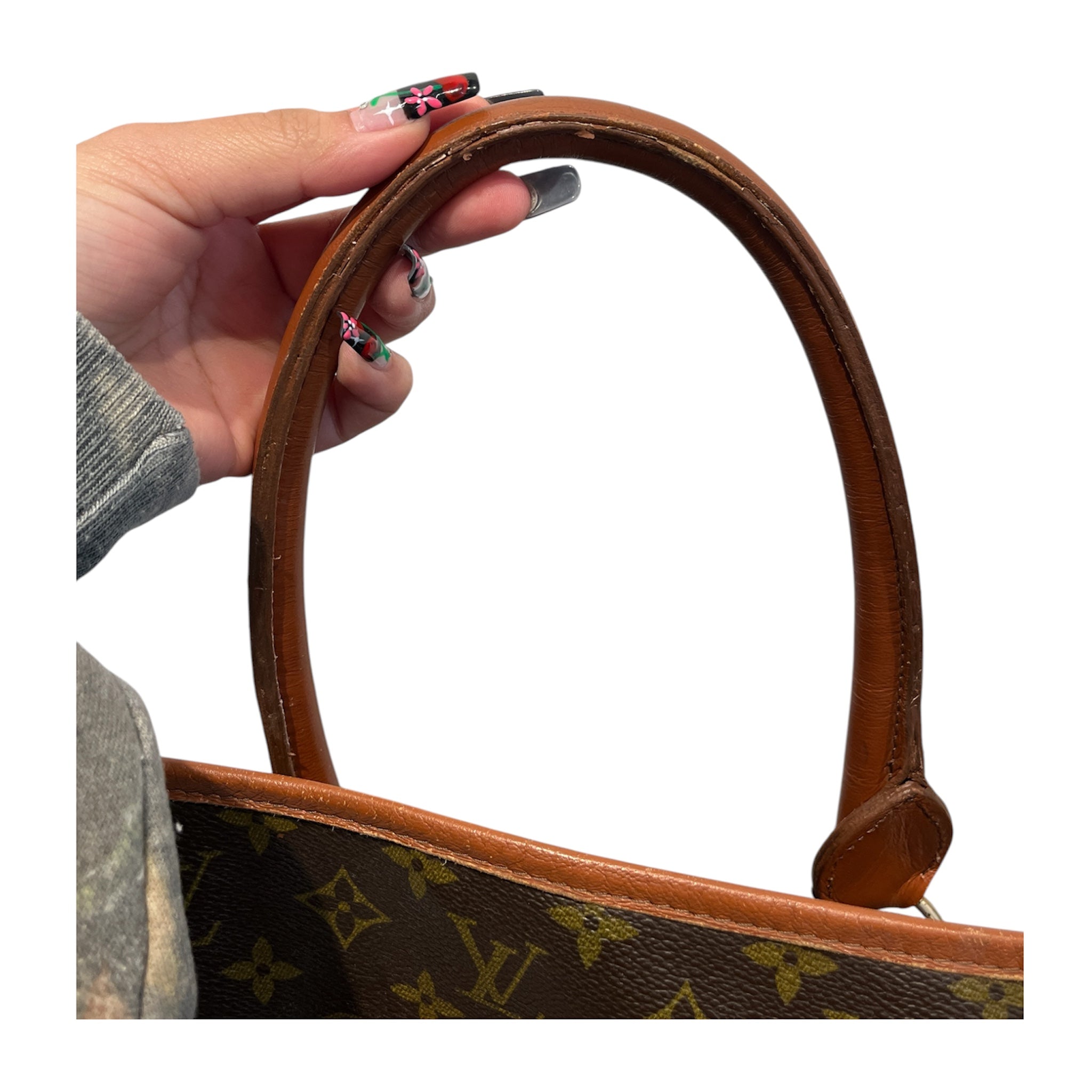 LOUIS VUITTON/Tote Bag/Monogram/Leather/BRW/Sac weekend PM/gold hardware view 13