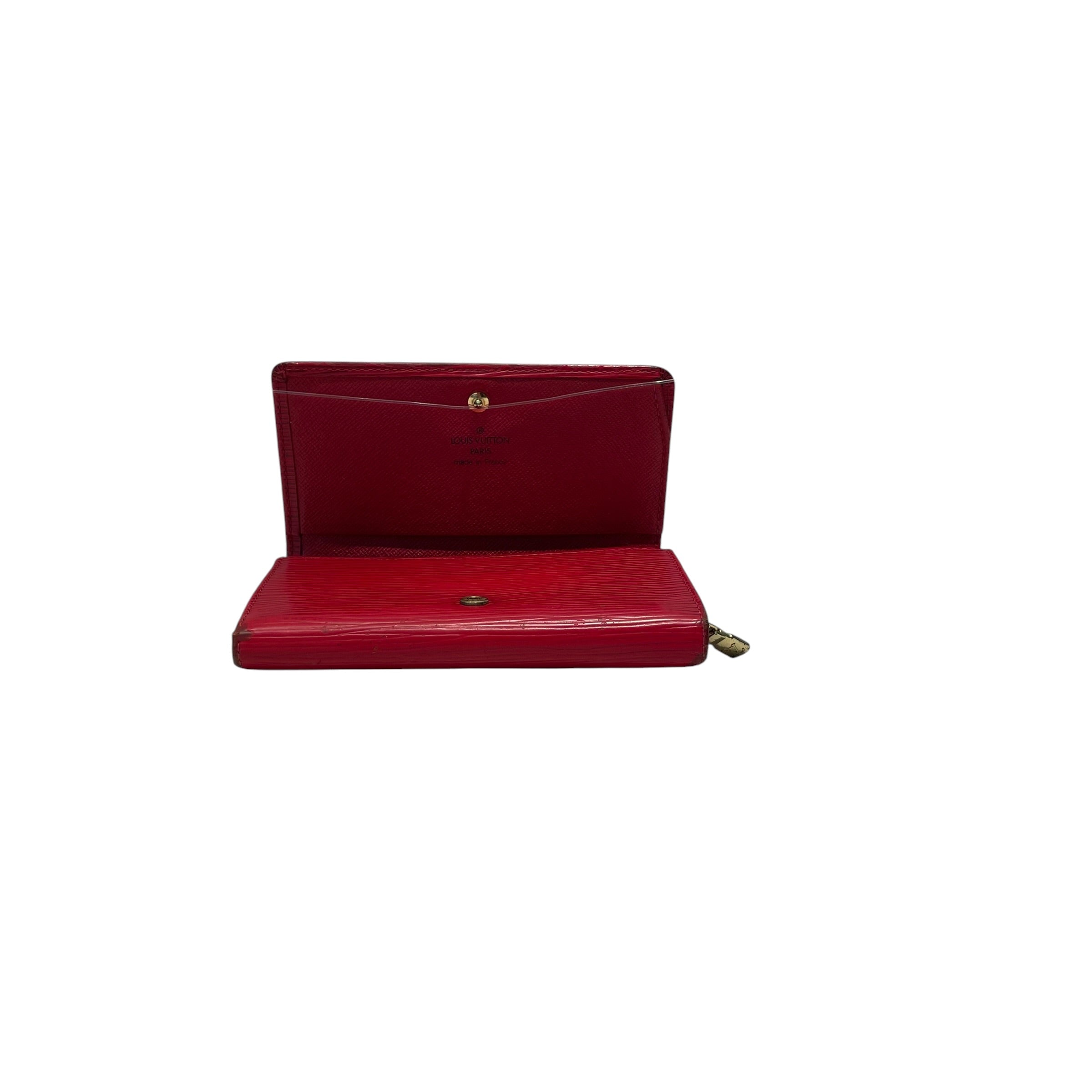 LOUIS VUITTON/Bifold Wallet/Leather/RED/L's/LV Epi Malletier view 4