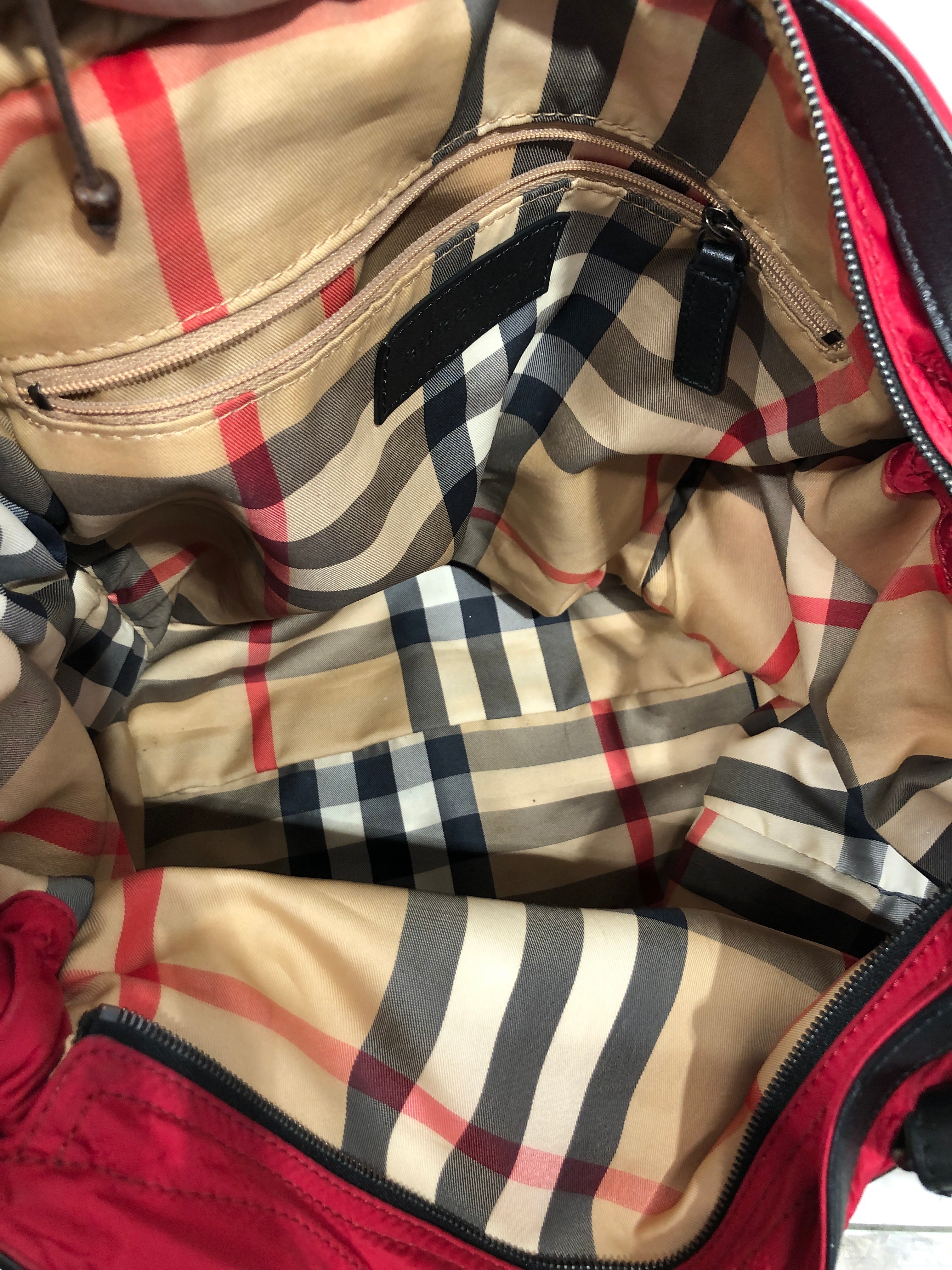 BURBERRY/Hand Bag/Nylon/RED/Large tote bag w tassle view 4