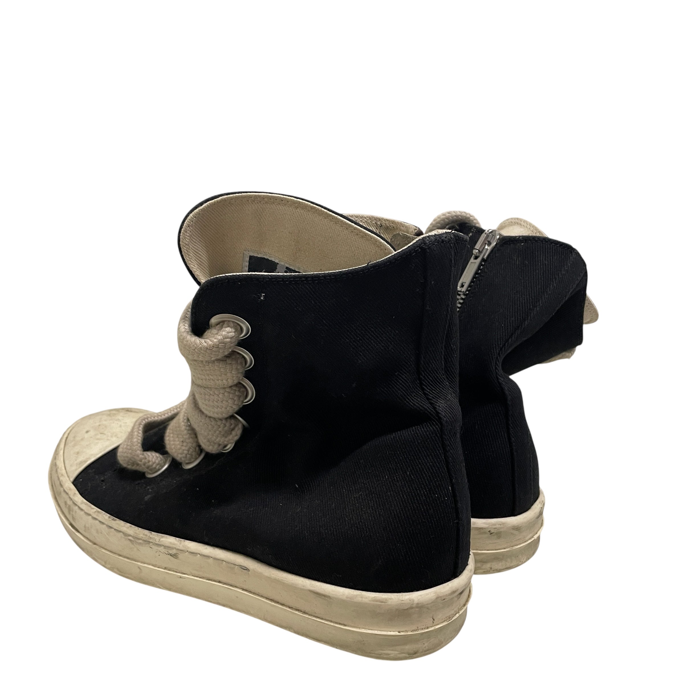 Rick Owens/Hi-Sneakers/US 12/Cotton/BLK/LARGE LACE RAMONE view 2