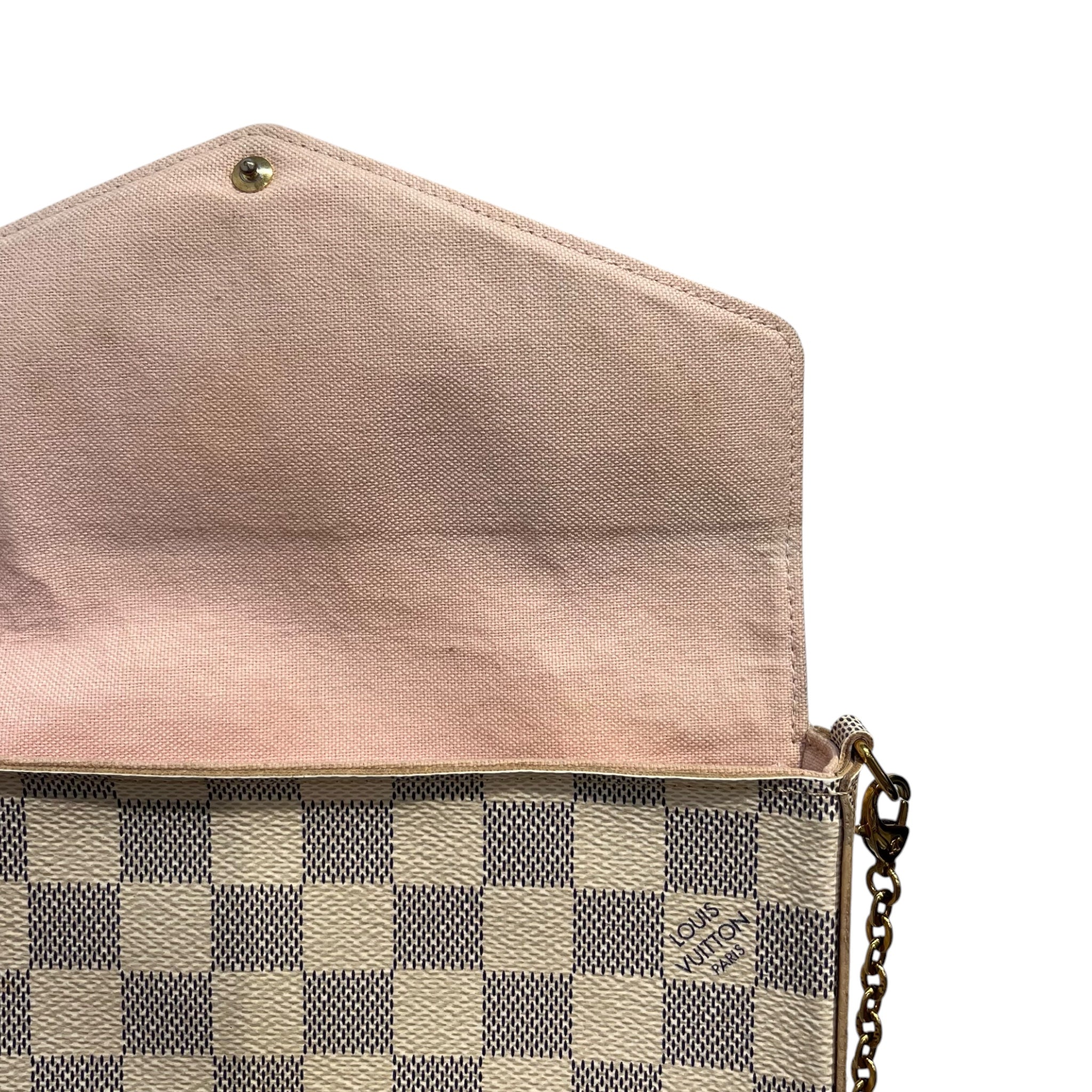 LOUIS VUITTON/Cross Body Bag/Monogram/Leather/CRM/damier felicie pouchette view 5